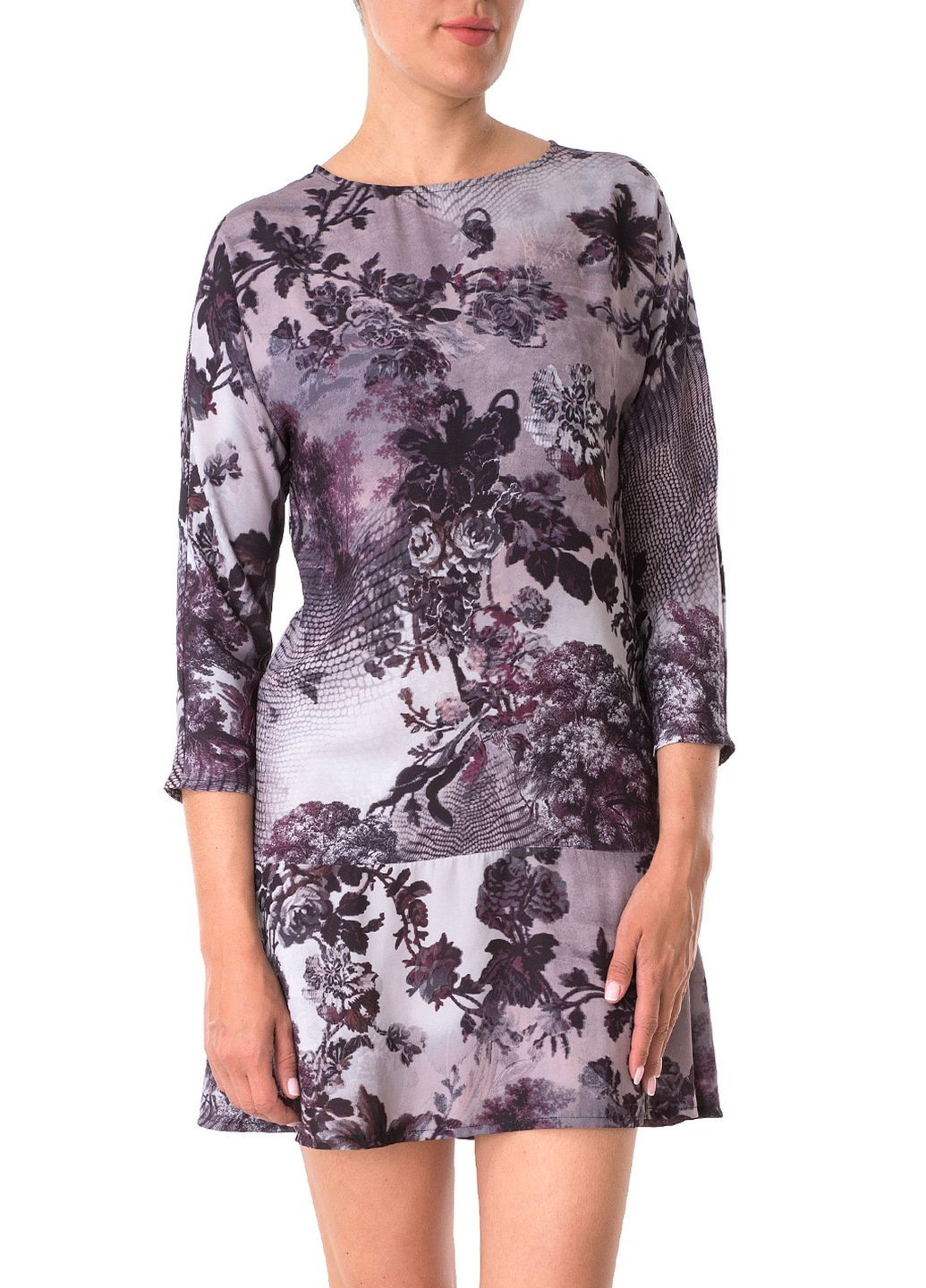 Фиолетовое кэжуал платье Cristina Gavioli однотонное