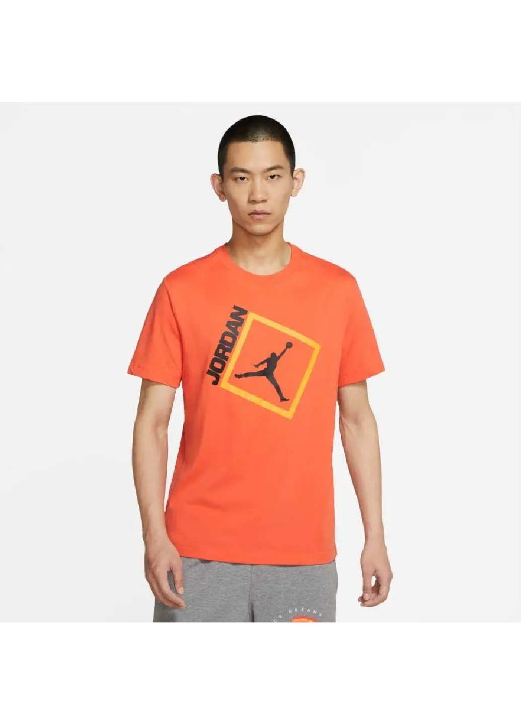 Оранжевая футболка da9900-803_2024 Jordan M J JUMPMAN BOX SS CREW