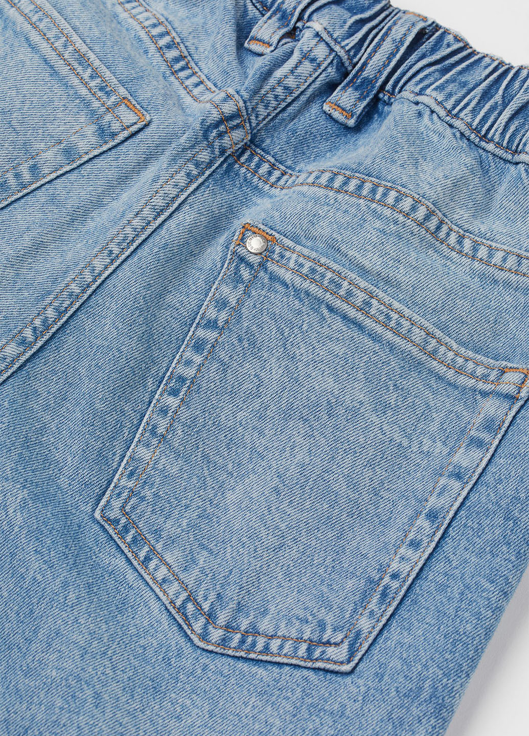 Голубые демисезонные свободные джинсы H&M