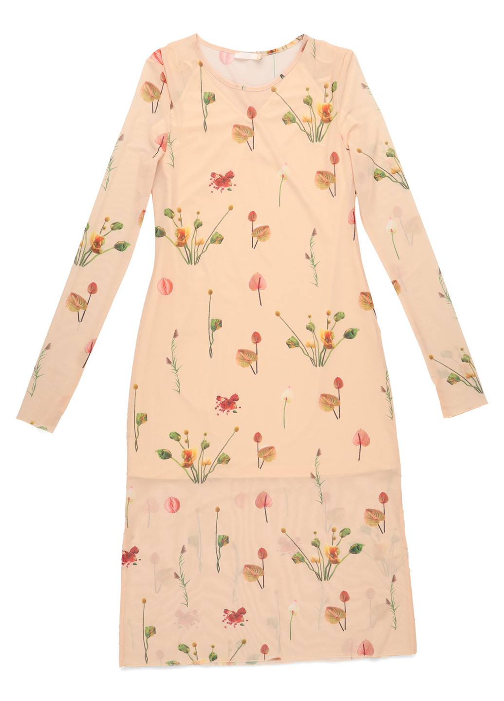 Персикова кежуал сукня AERYNE з квітковим принтом