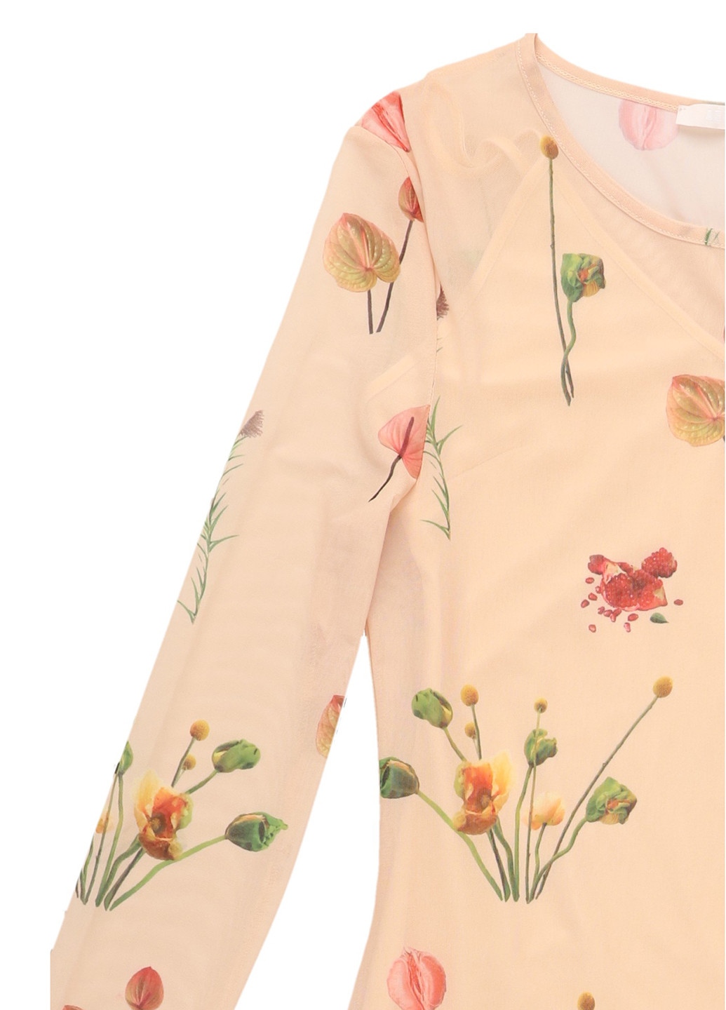 Персикова кежуал сукня AERYNE з квітковим принтом