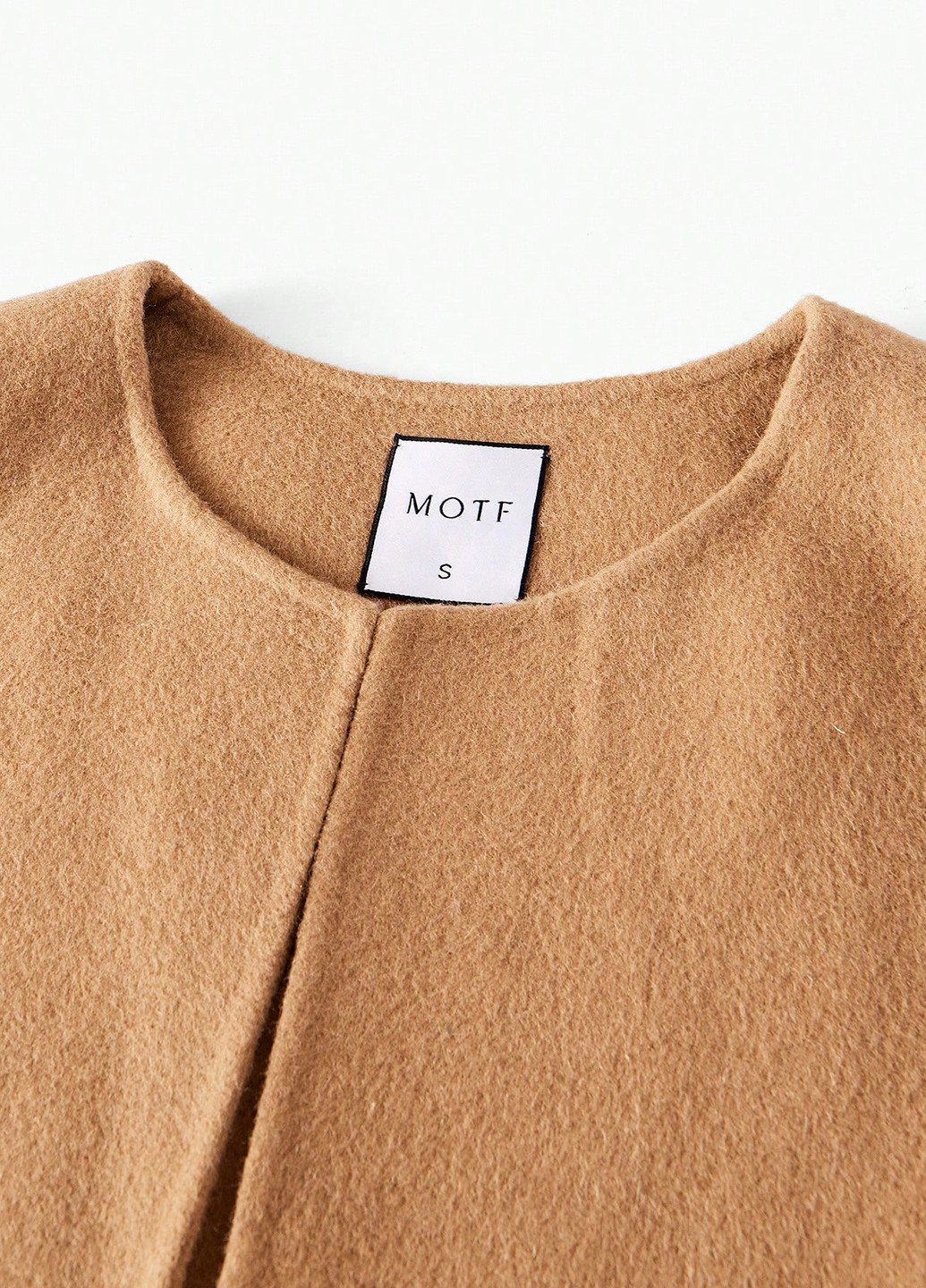 Світло-коричневе Кежуал напівпальто однобортне SHEIN однотонне