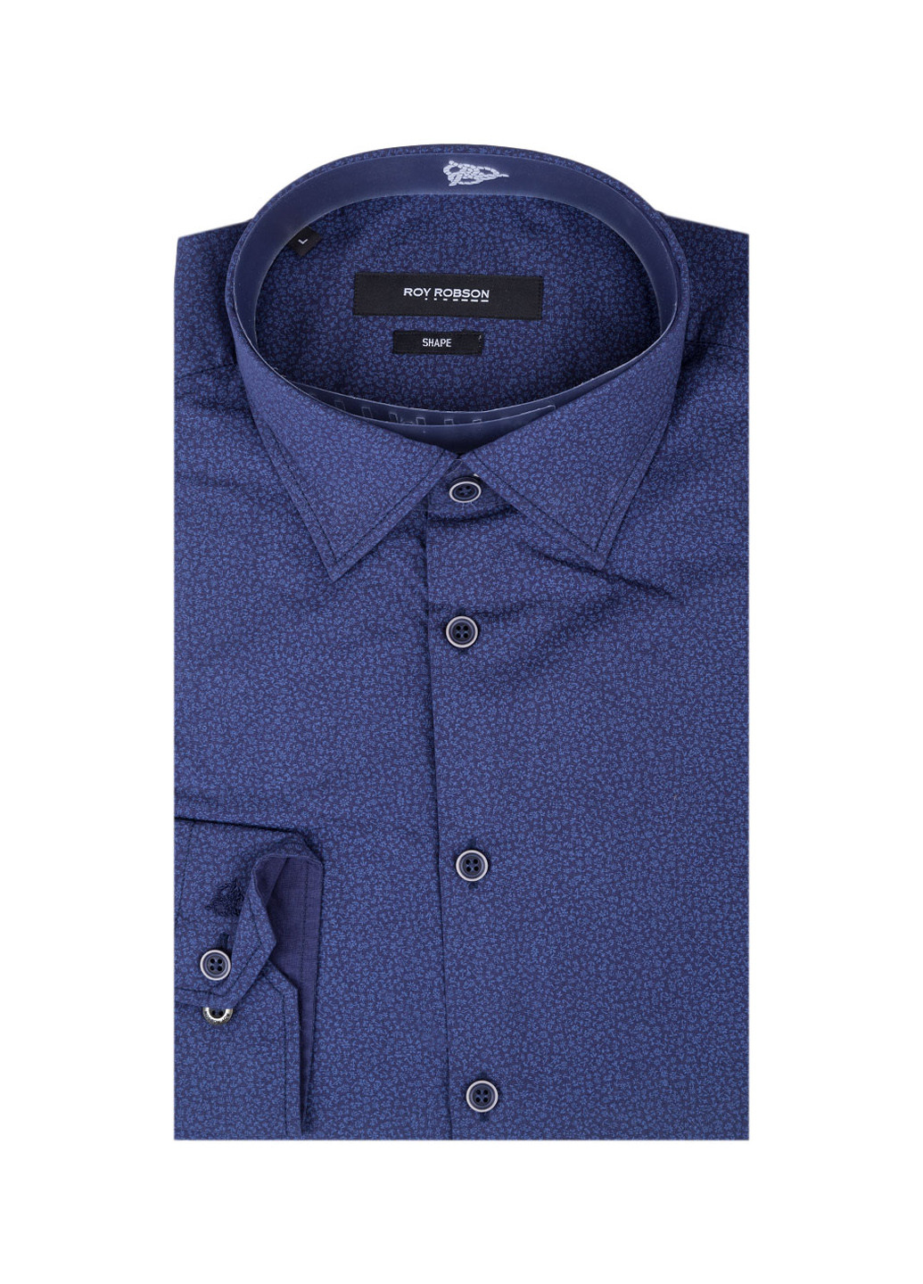 Темно-синяя кэжуал рубашка с цветами Roy Robson с длинным рукавом