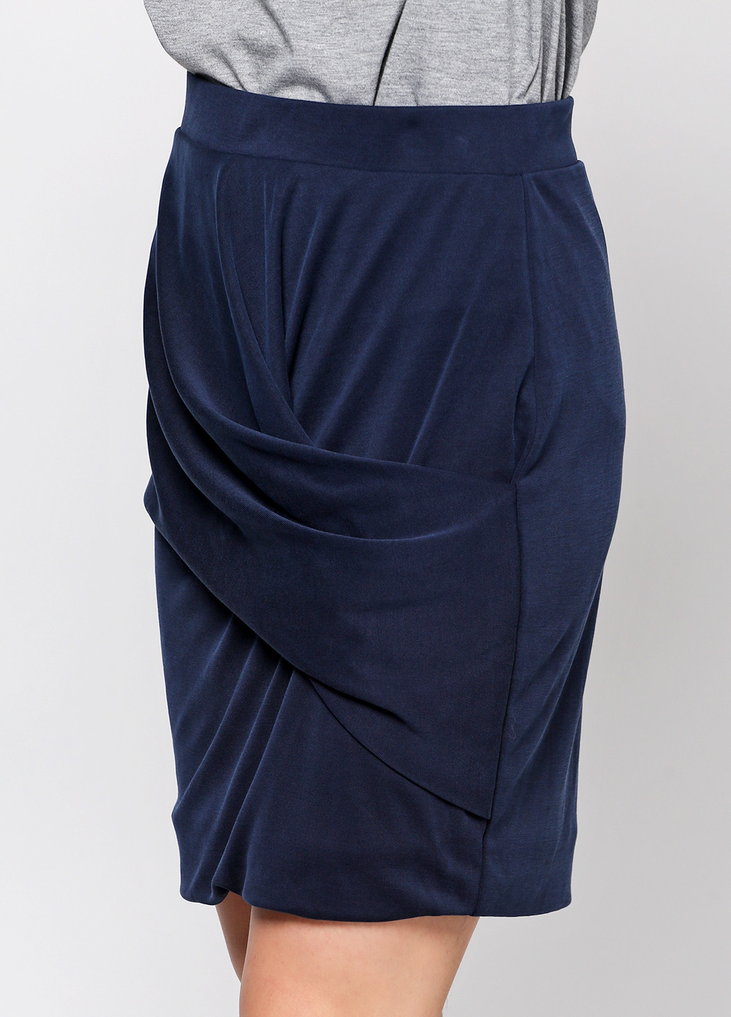 Темно-синяя кэжуал однотонная юбка B.Young мини