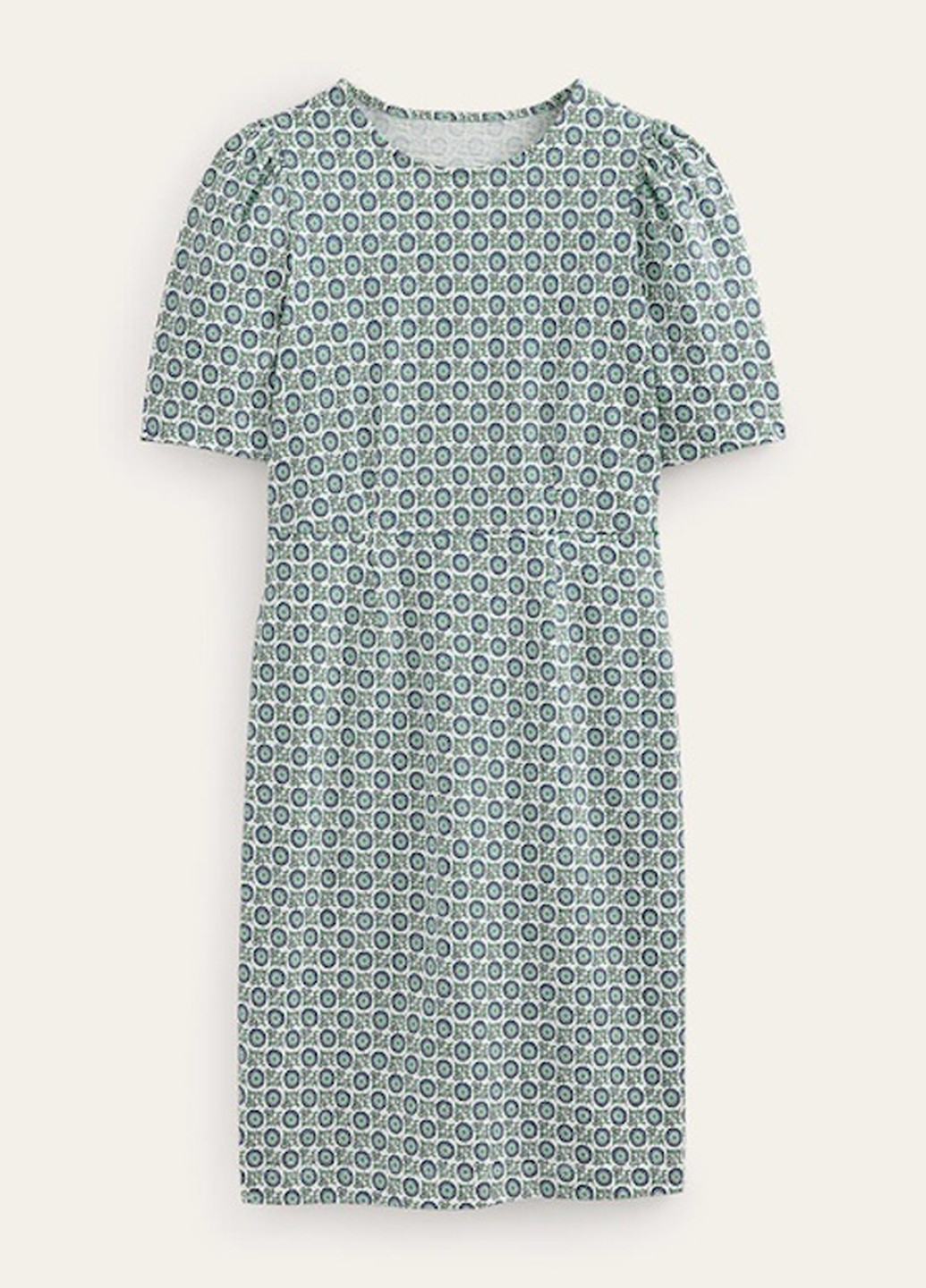 Зеленое кэжуал платье футляр Boden с цветочным принтом