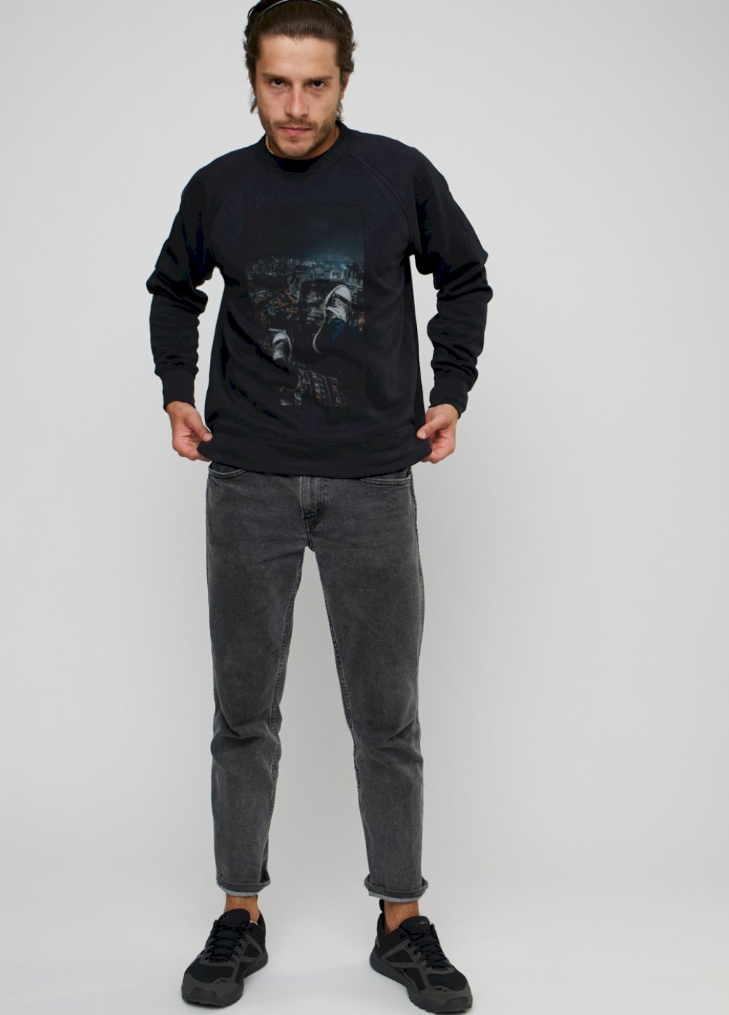 Черный свитшот мужской YAPPI (198688751)