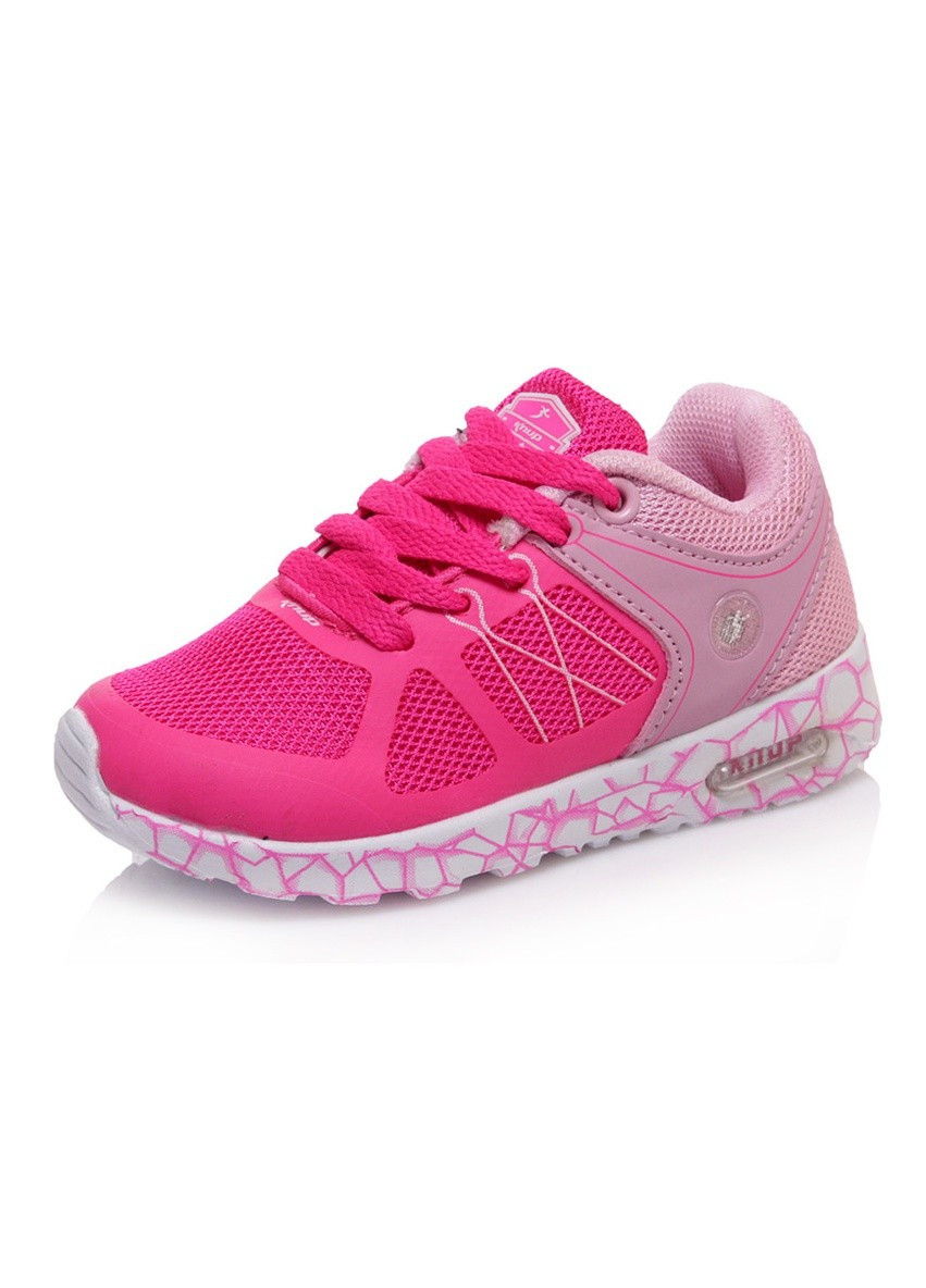 Кислотно-розовые всесезонные детские кроссовки для девочки knup KidsMIX