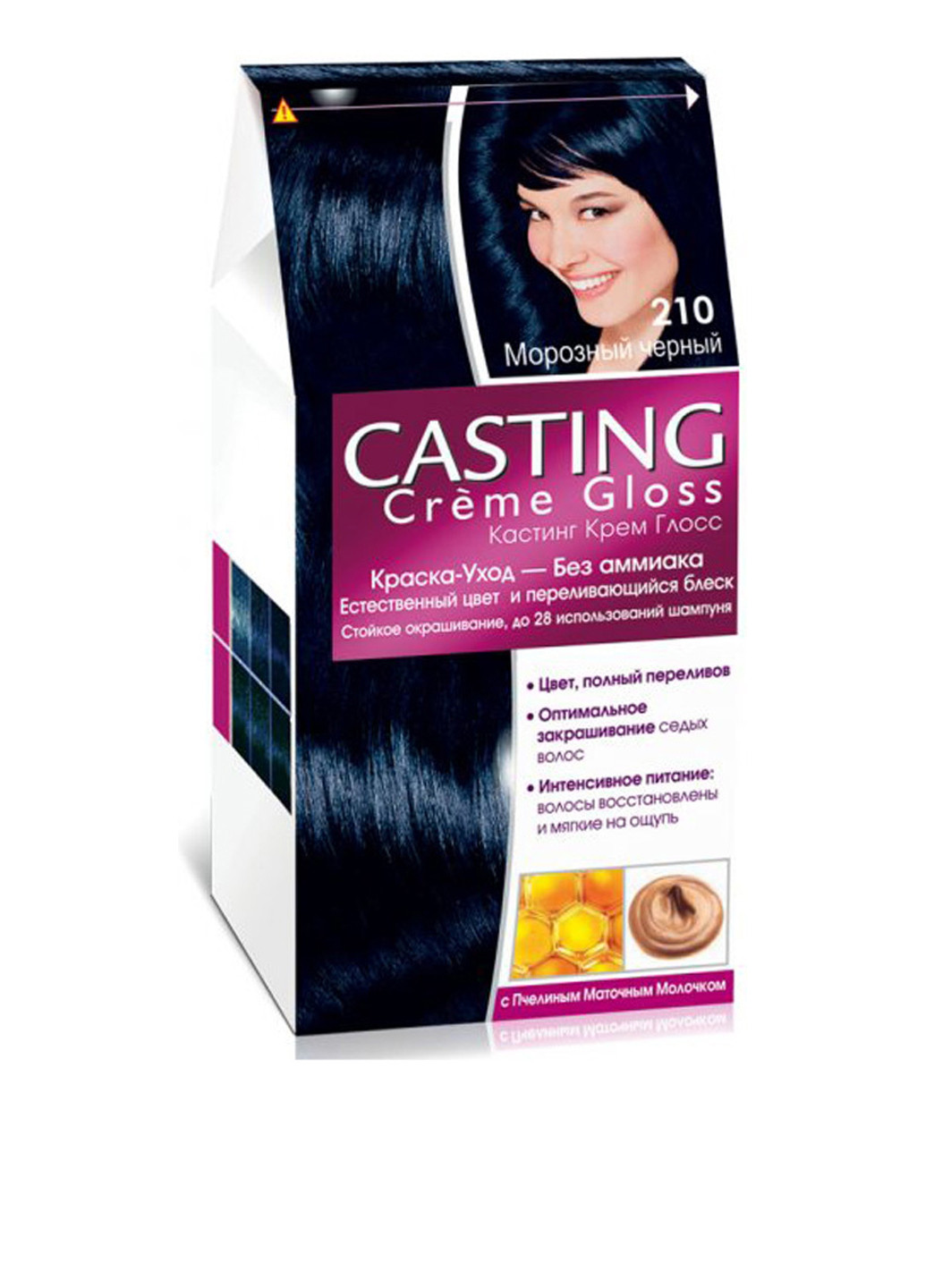 Фарба для волосся L'oreal Casting Creme Gloss 210 Чорний перламутровий L'Oreal Paris (88095277)