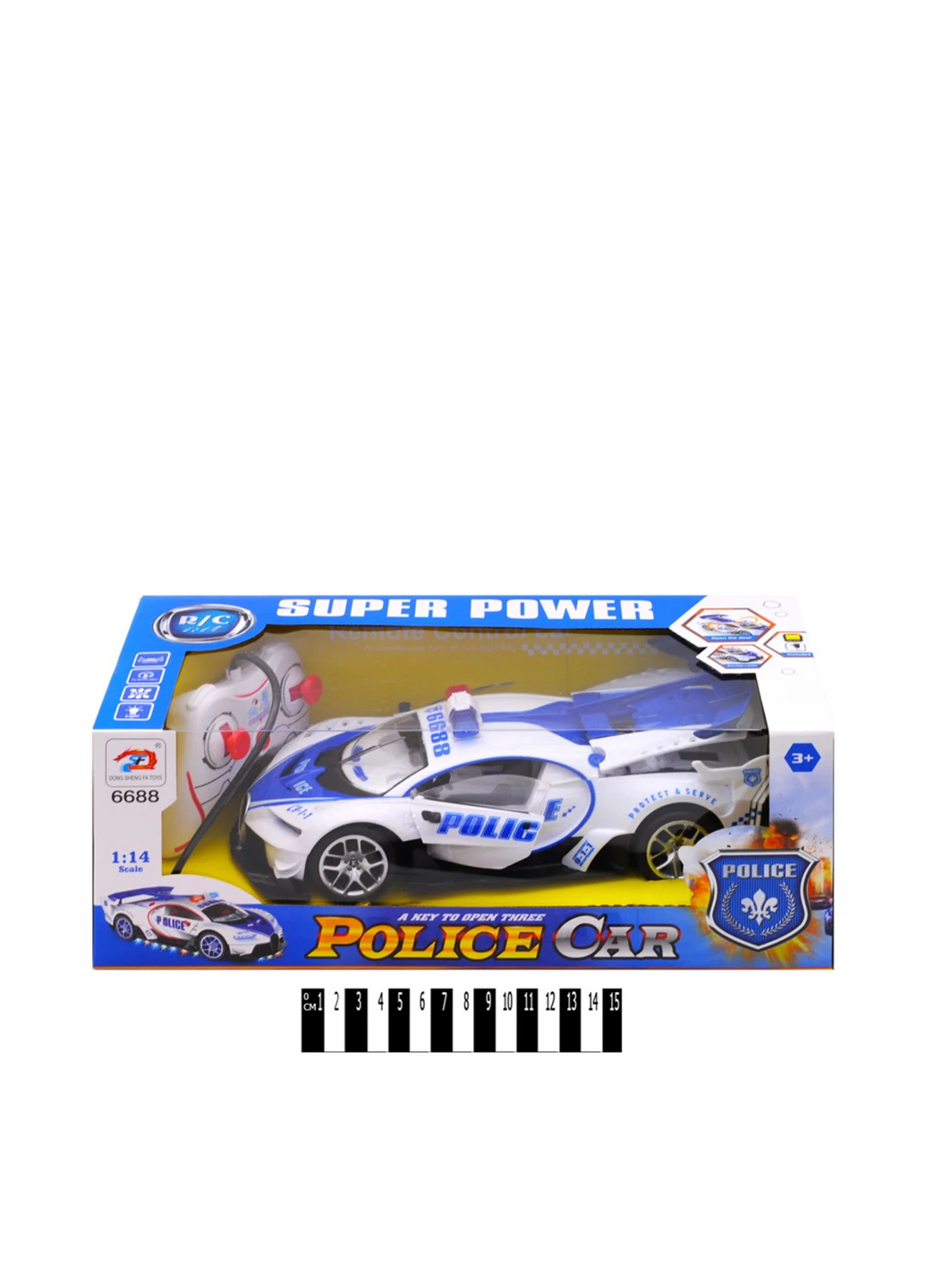 Машинка на радіоуправлінні "Поліція", 37х13х17 см YG Toys (190457349)