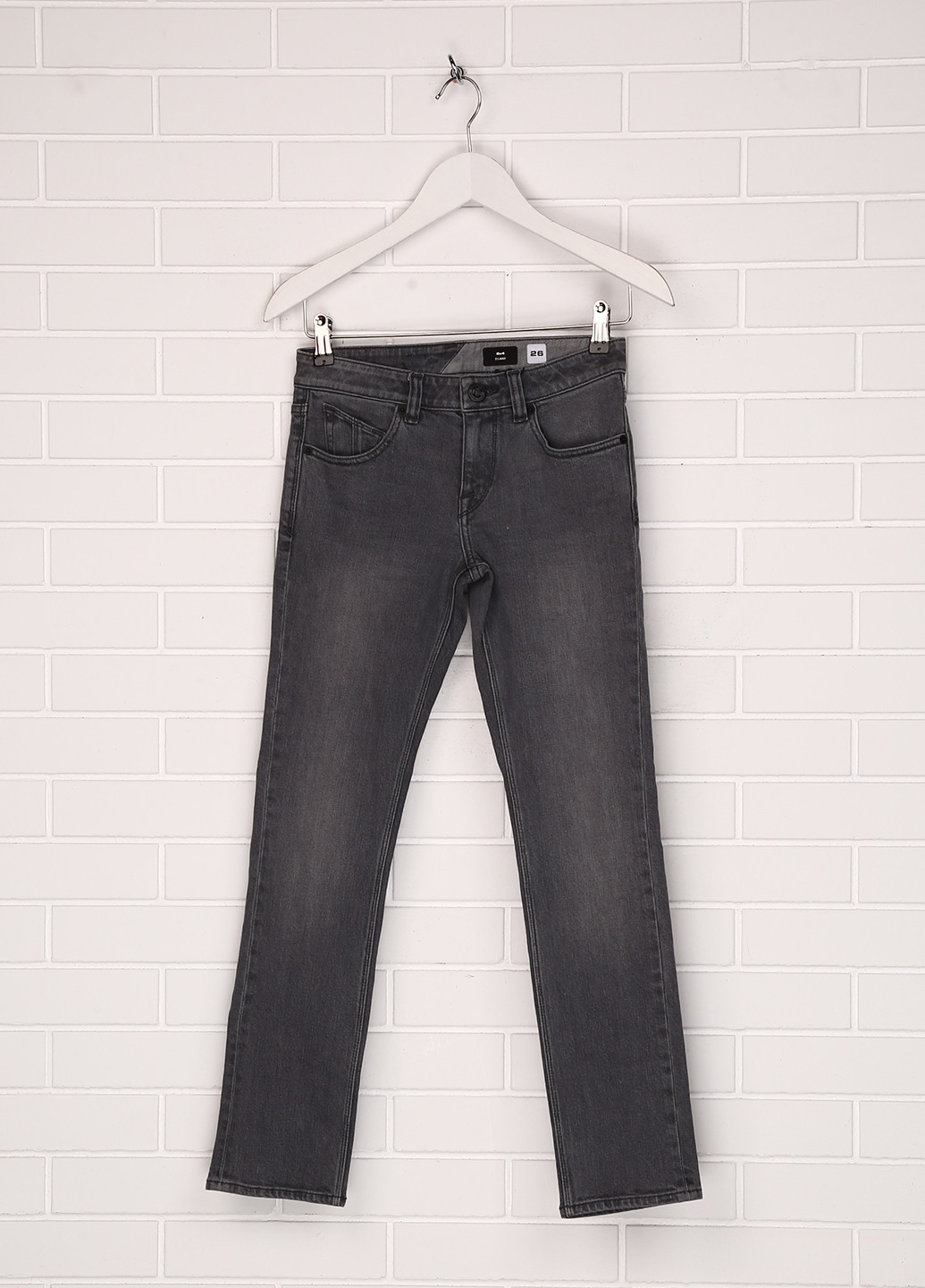Темно-серые демисезонные скинни джинсы Volcom