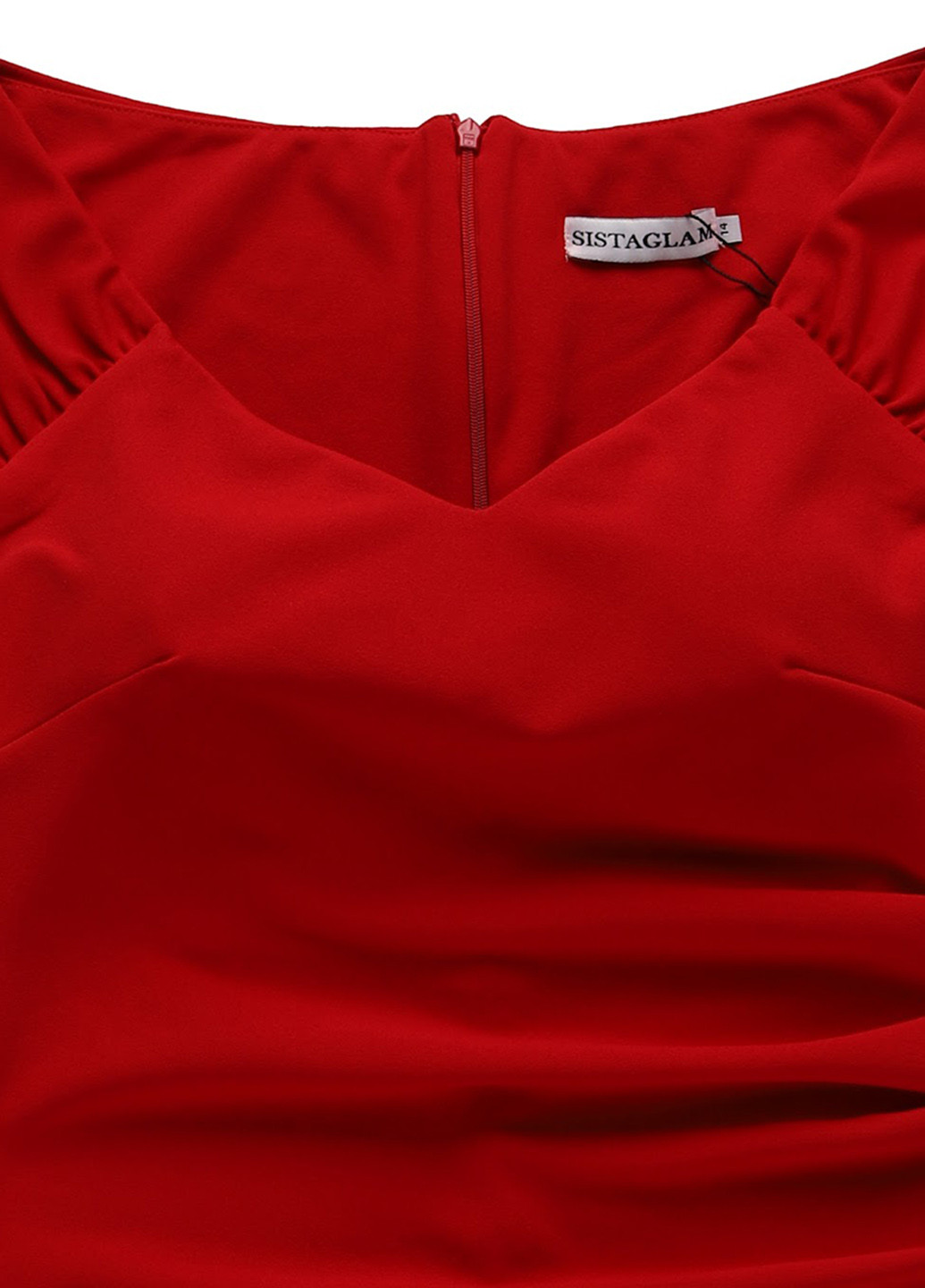 Червона кежуал сукня силуетна Sistaglam однотонна