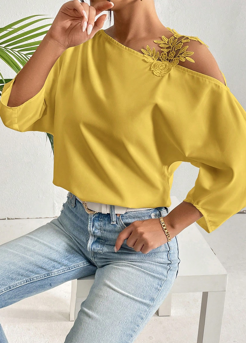 Жовта блуза SHEIN