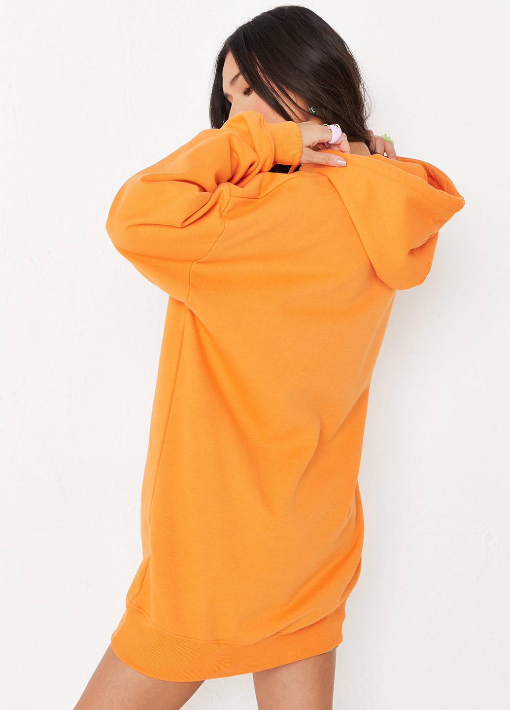 Оранжевое кэжуал платье платье-худи Missguided однотонное