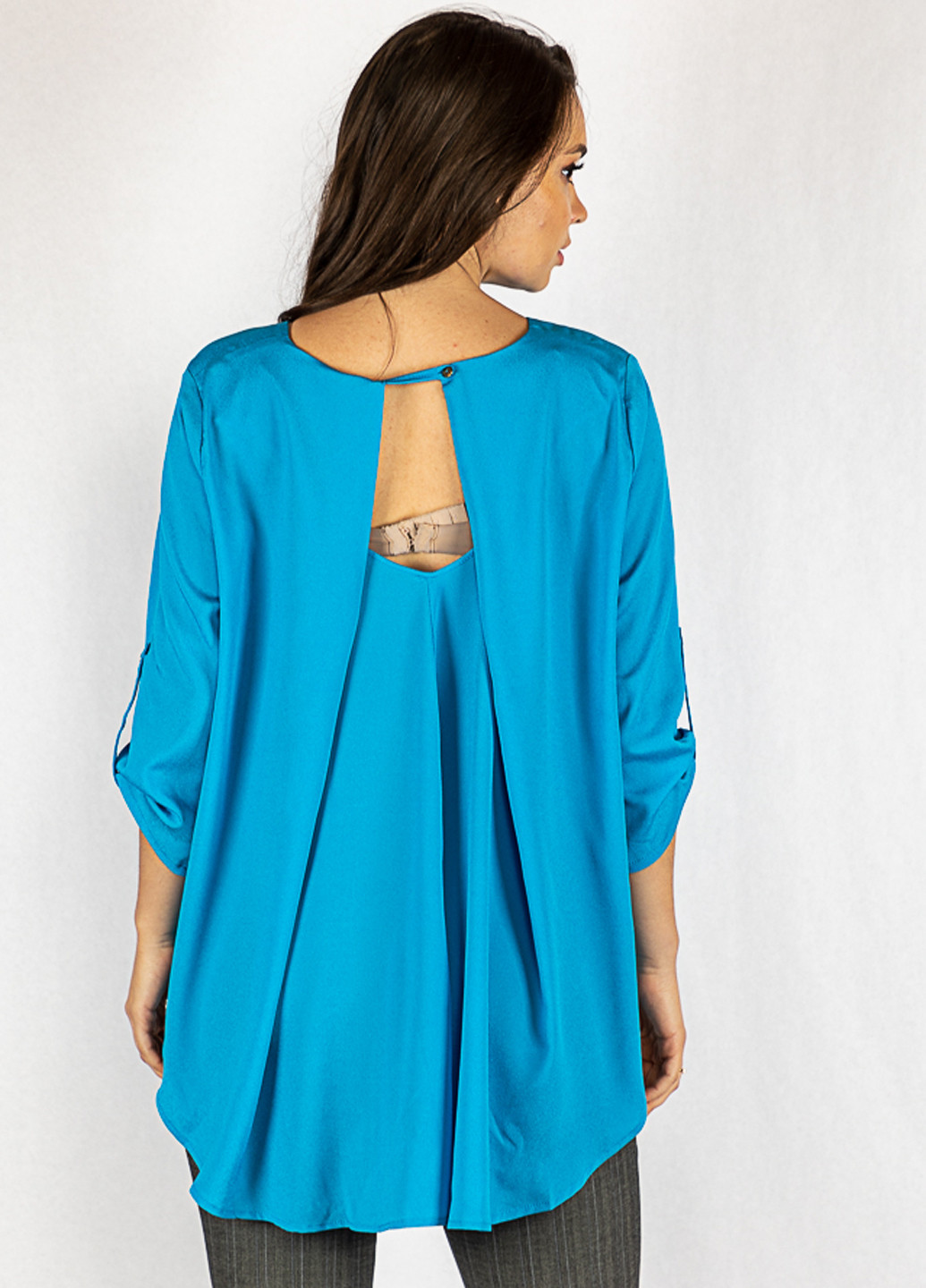 Блакитна демісезонна блуза Time of Style