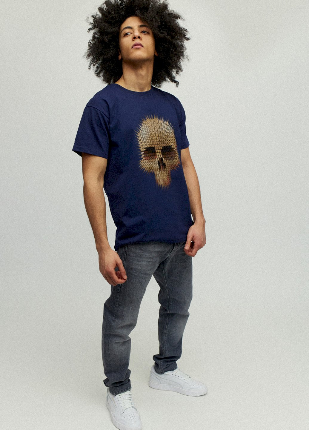 Темно-синяя футболка мужская YAPPI