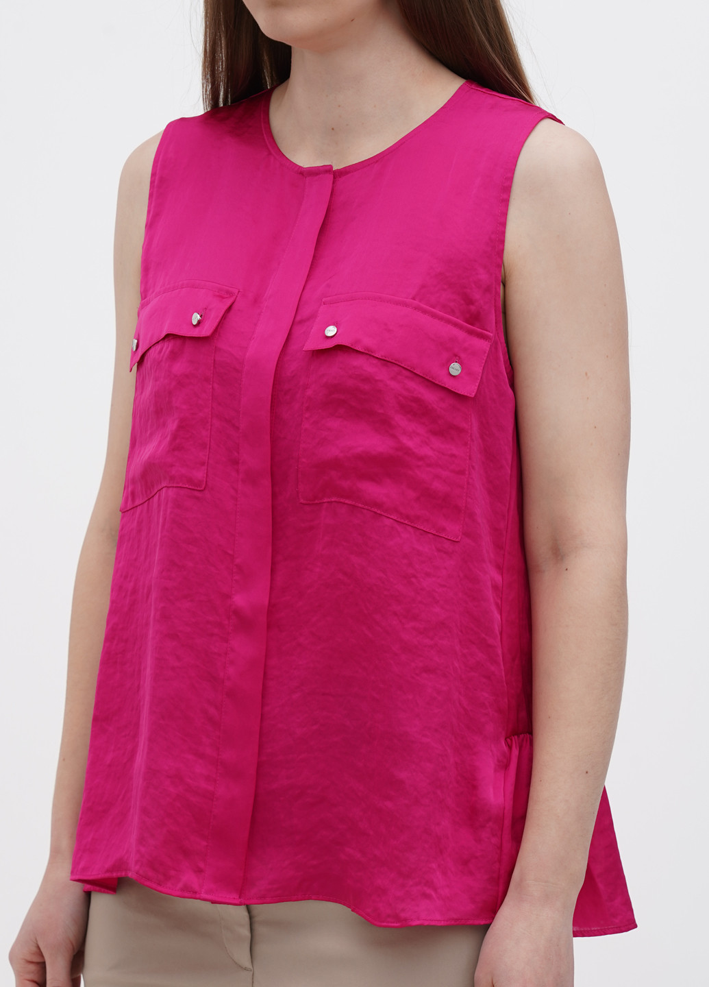 Фуксинова (колору Фукія) літня блуза DKNY