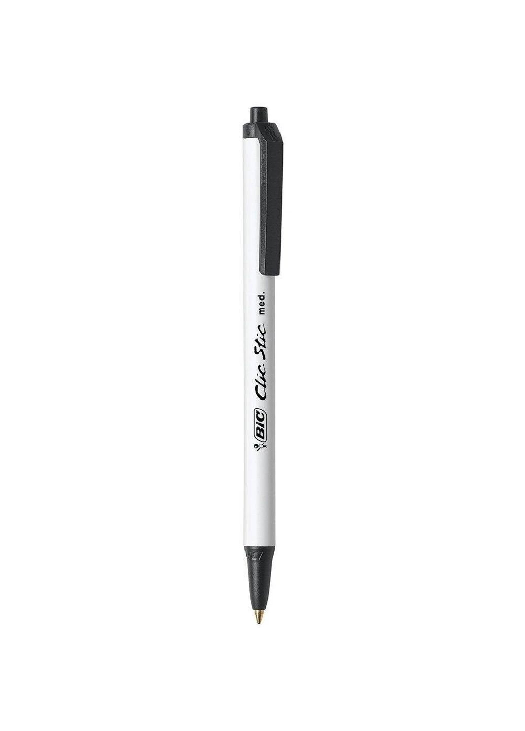 Набір кулькових ручок 24 шт автоматичних Clic Stic Масляна чорна (CSM241) Bic (255254495)