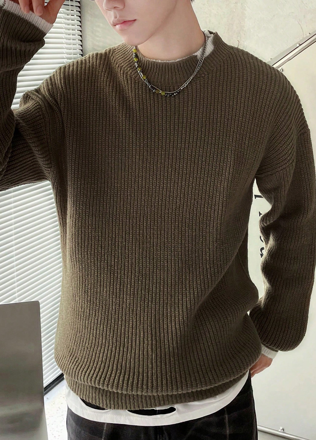 Кавовий демісезонний джемпер джемпер SHEIN