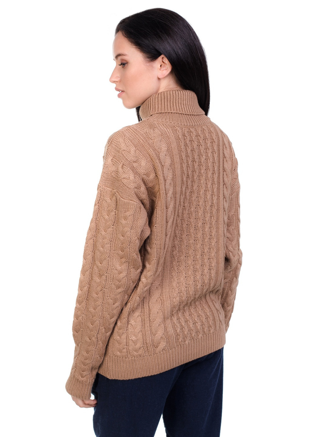 Песочный зимний свитер женский Bakhur Гольф
