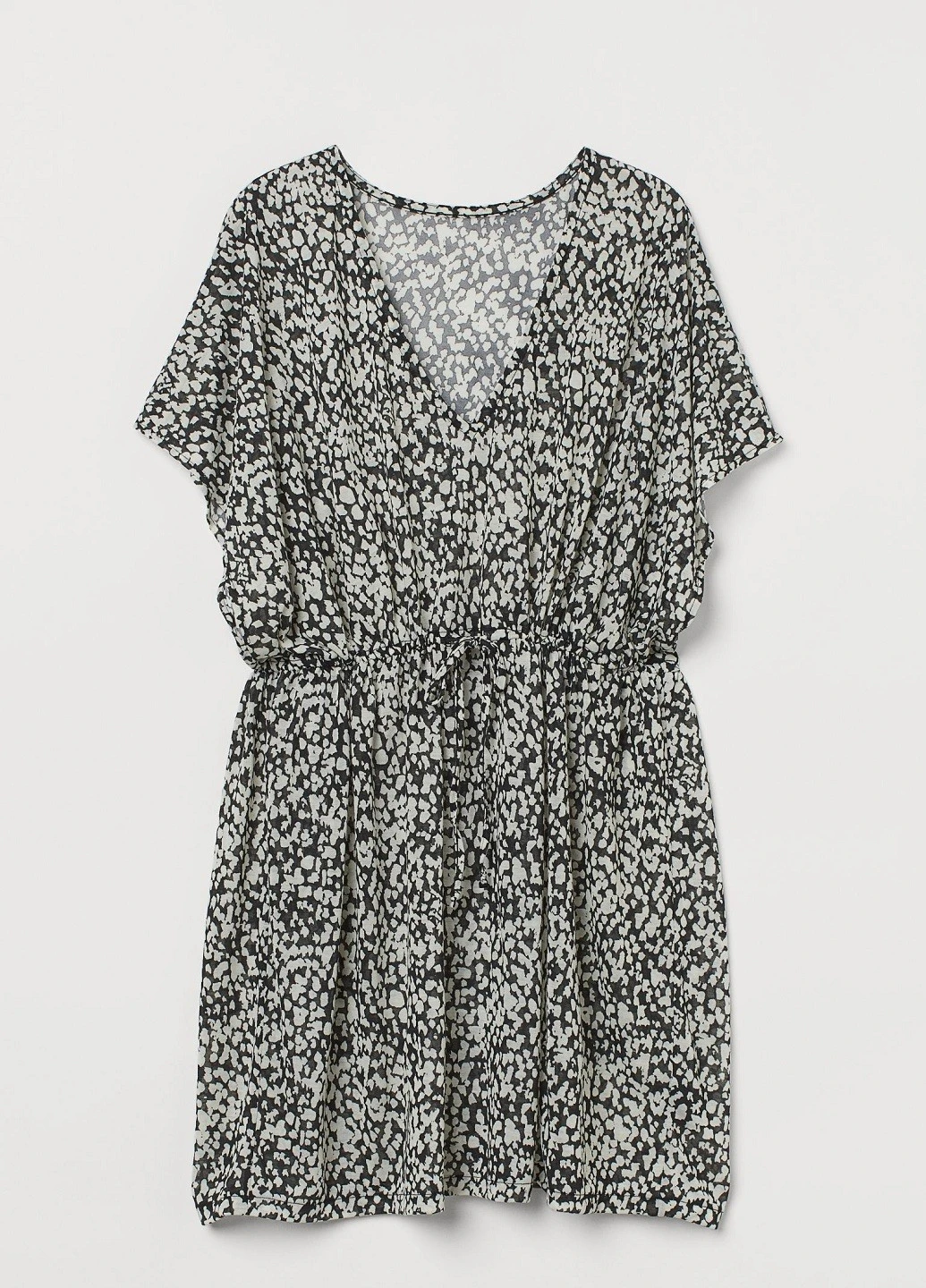 Черное платье H&M с рисунком