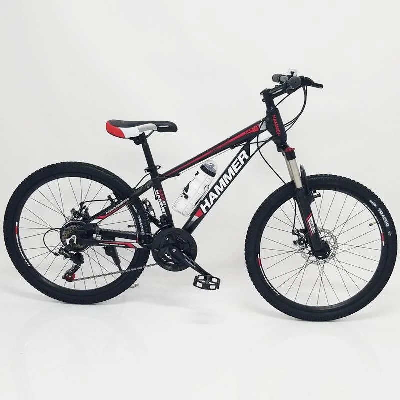Горный подростковый алюминиевый велосипед -24 White Pink Япония Shimano MTB Черно-Красный Hammer (252058479)