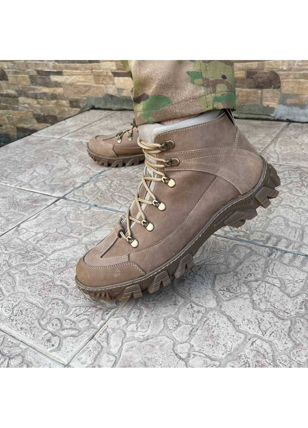 Коричневые осенние ботинки военные тактические всу (зсу) 7521 42 р 28 см коричневые Power