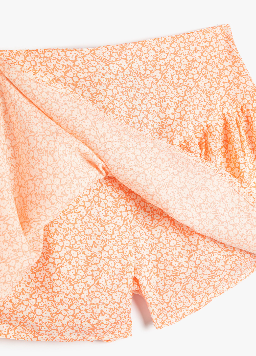 Персиковая кэжуал цветочной расцветки юбка KOTON а-силуэта (трапеция)