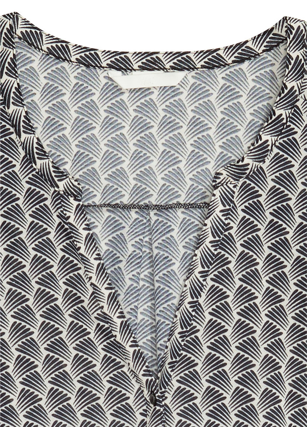 Туника H&M абстрактная чёрно-белую кэжуал полиэстер