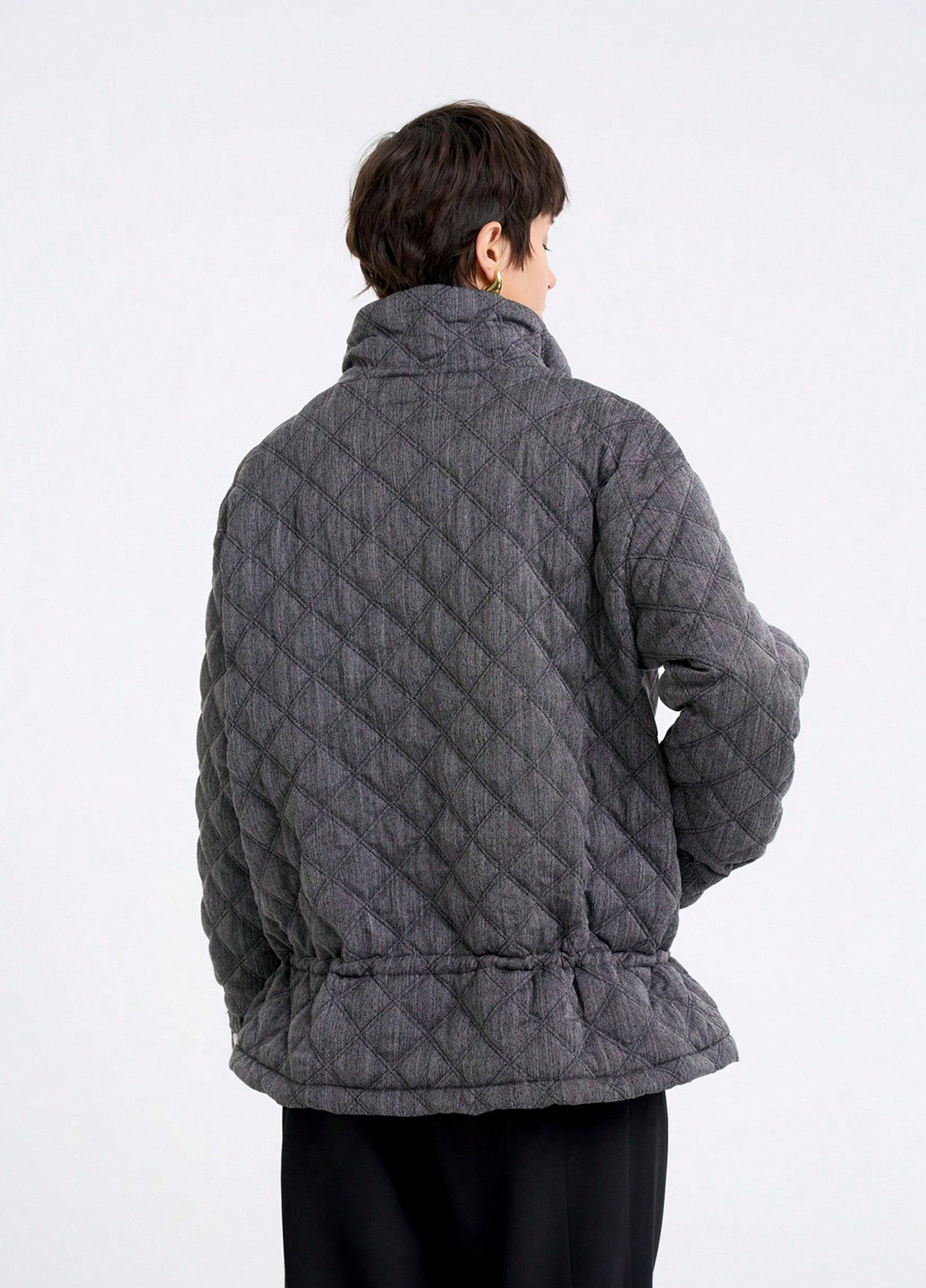 Темно-сіра демісезонна куртка SHEIN