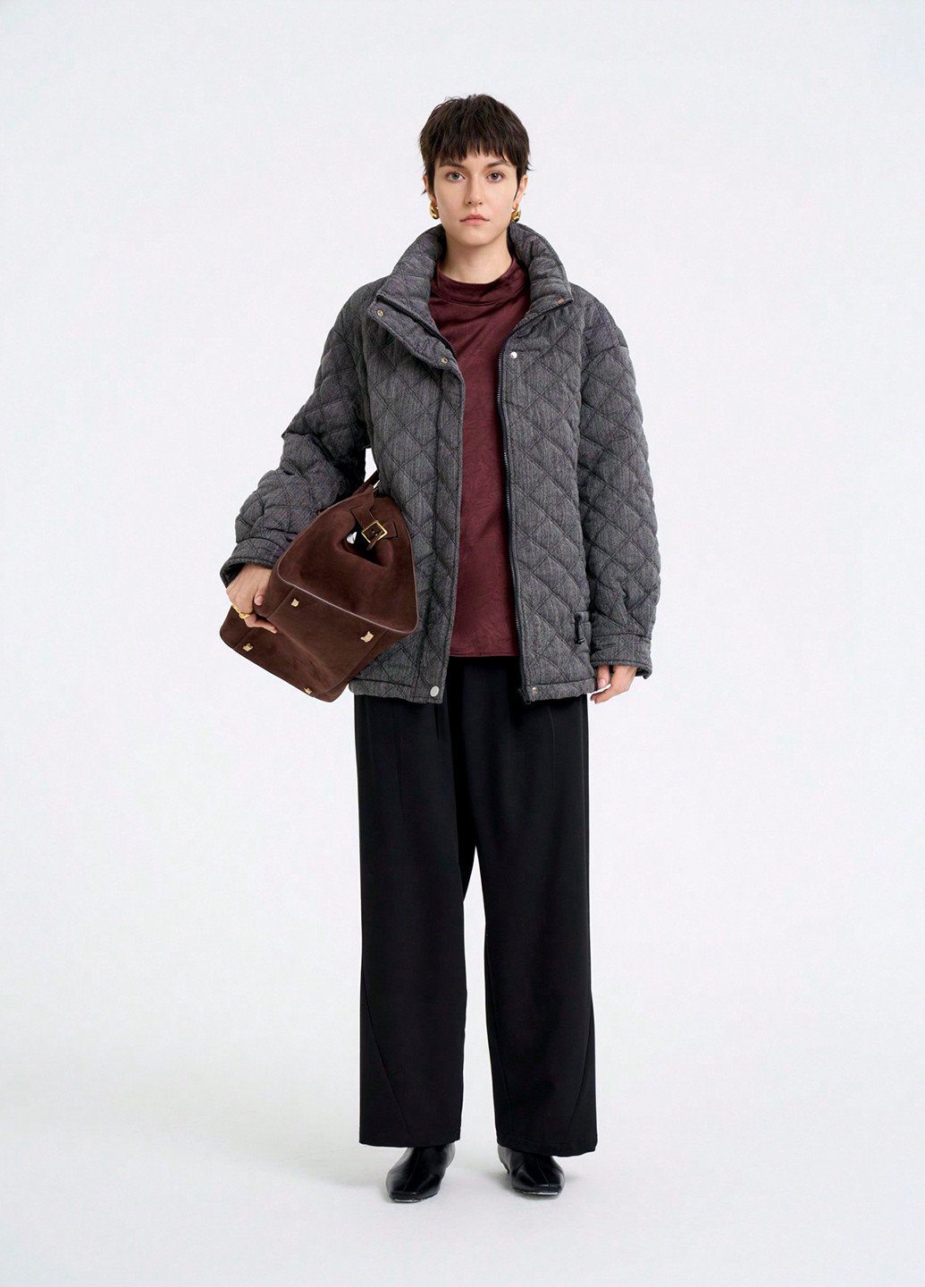 Темно-сіра демісезонна куртка SHEIN