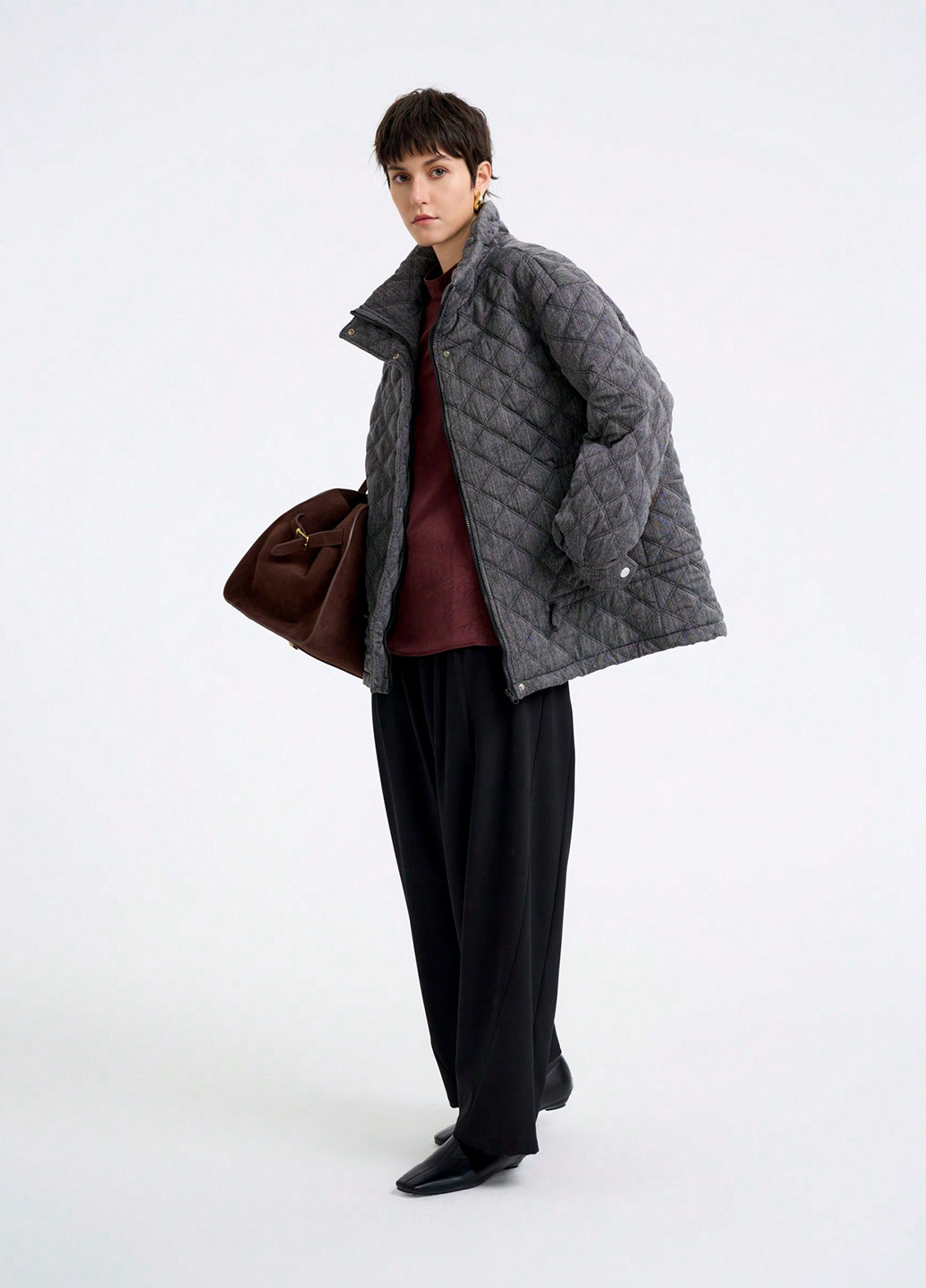 Темно-сіра демісезонна куртка SHEIN