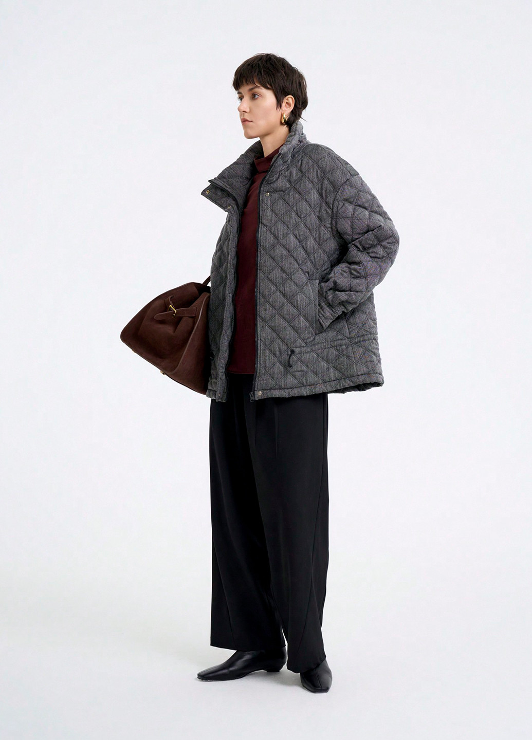 Темно-сіра демісезонна куртка SHEIN