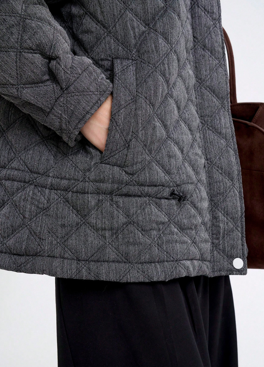 Темно-сіра демісезонна куртка SHEIN