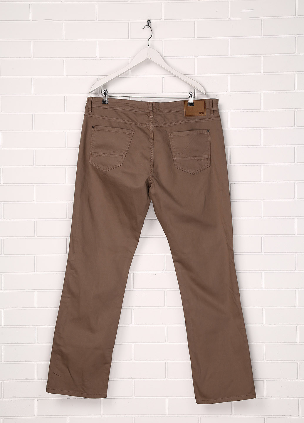 Светло-коричневые кэжуал летние прямые брюки Celio
