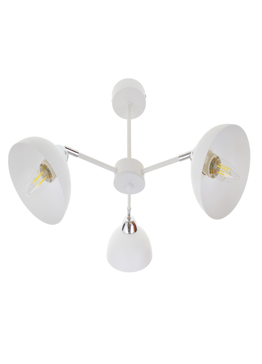 Люстра білого кольору на 3 лампочки BL-998S/5 E27 WH/CH Brille (251891839)