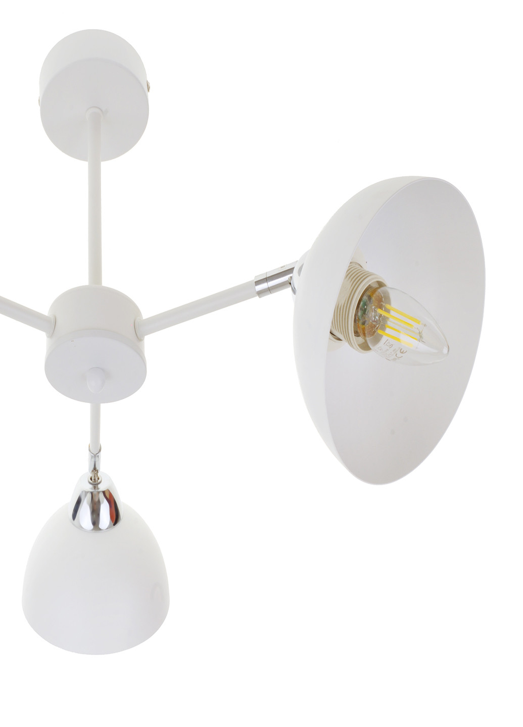 Люстра білого кольору на 3 лампочки BL-998S/5 E27 WH/CH Brille (251891839)