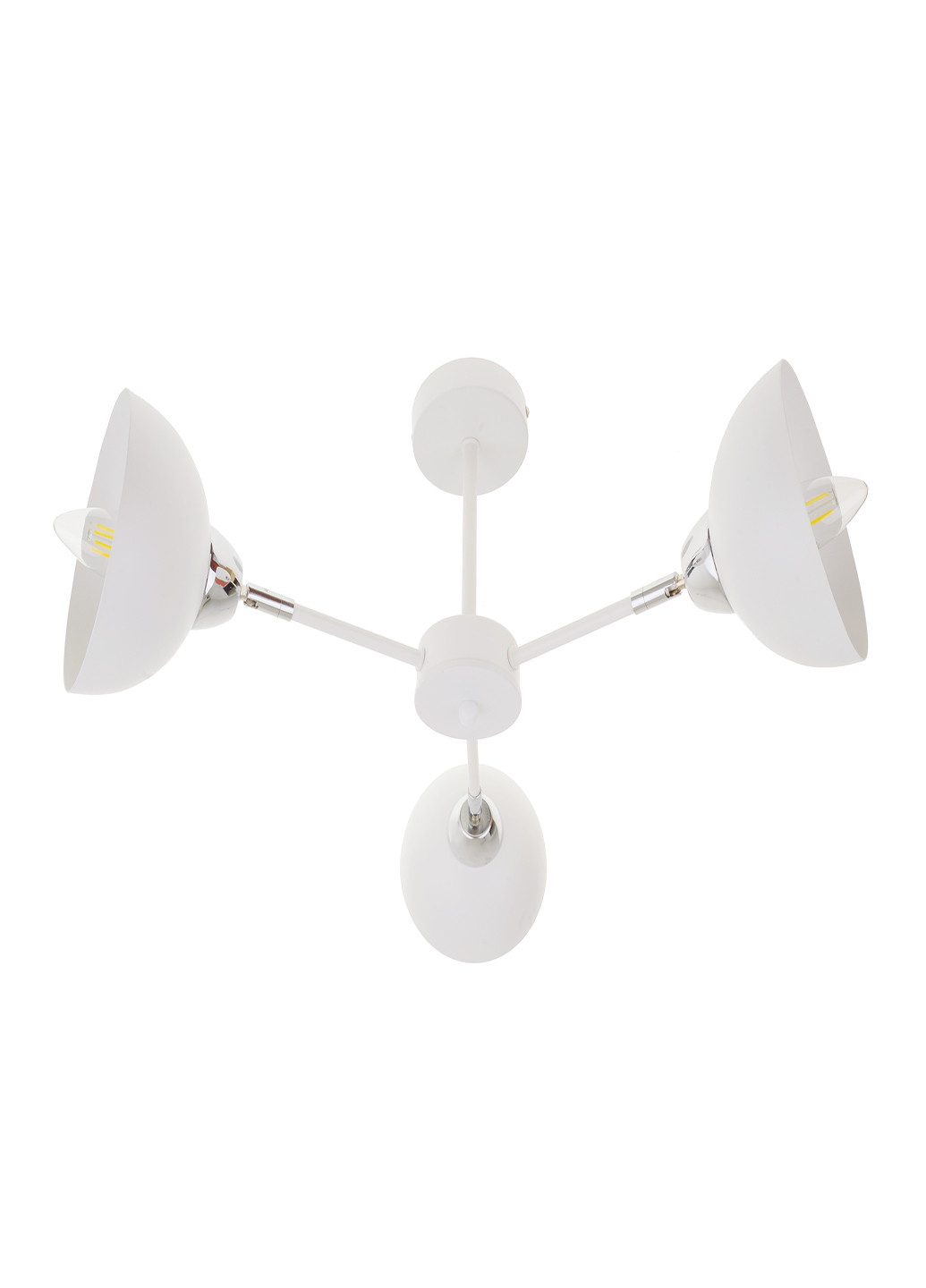 Люстра білого кольору на 3 лампочки BL-998S/5 E27 WH/CH Brille (251891839)