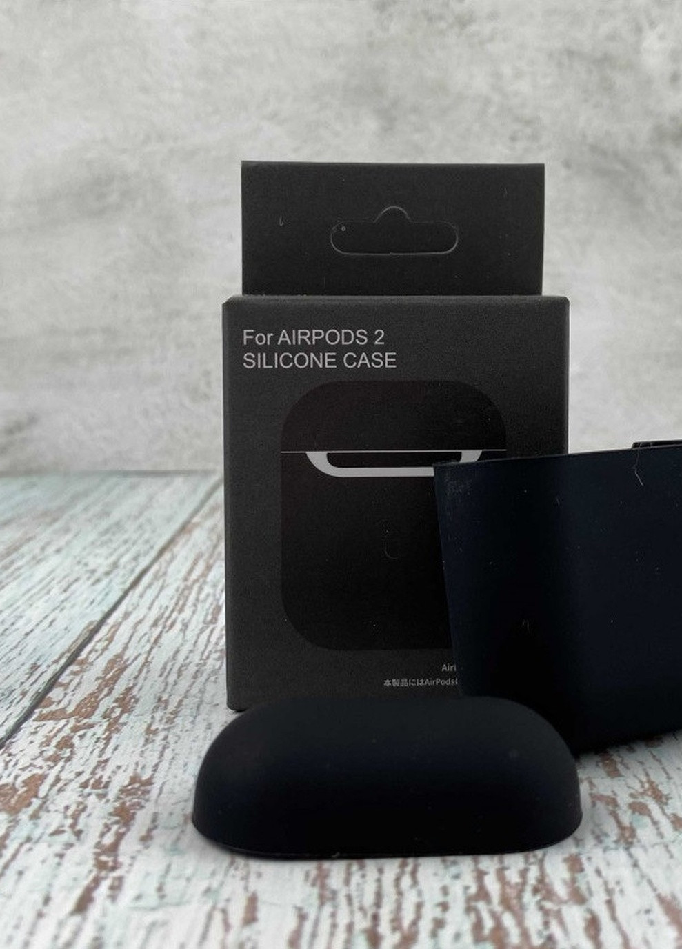 Силіконовий Чохол Для Навушників AirPods 2 Black No Brand (254025430)
