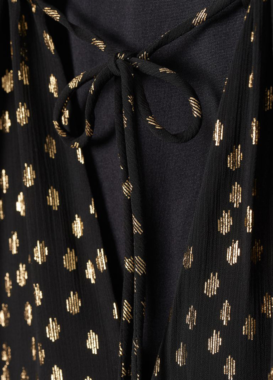 Черное кэжуал платье а-силуэт H&M с абстрактным узором