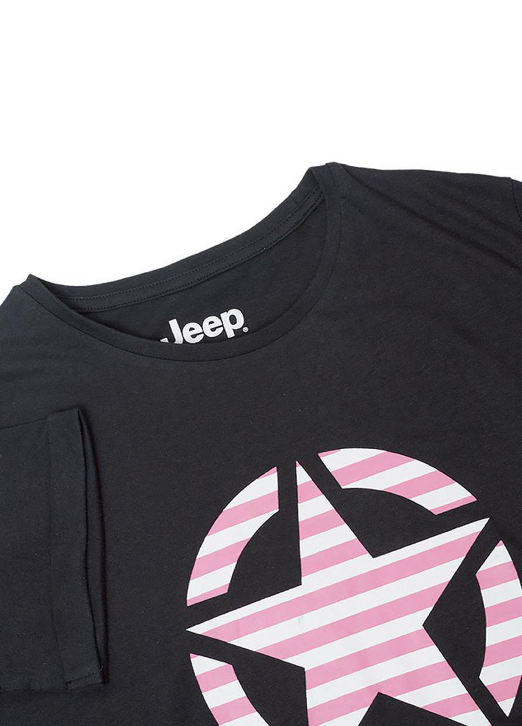Футболка O102613-B000 Jeep T-SHIRT OVERSIZE STAR Striped Print Turn - (321974832)