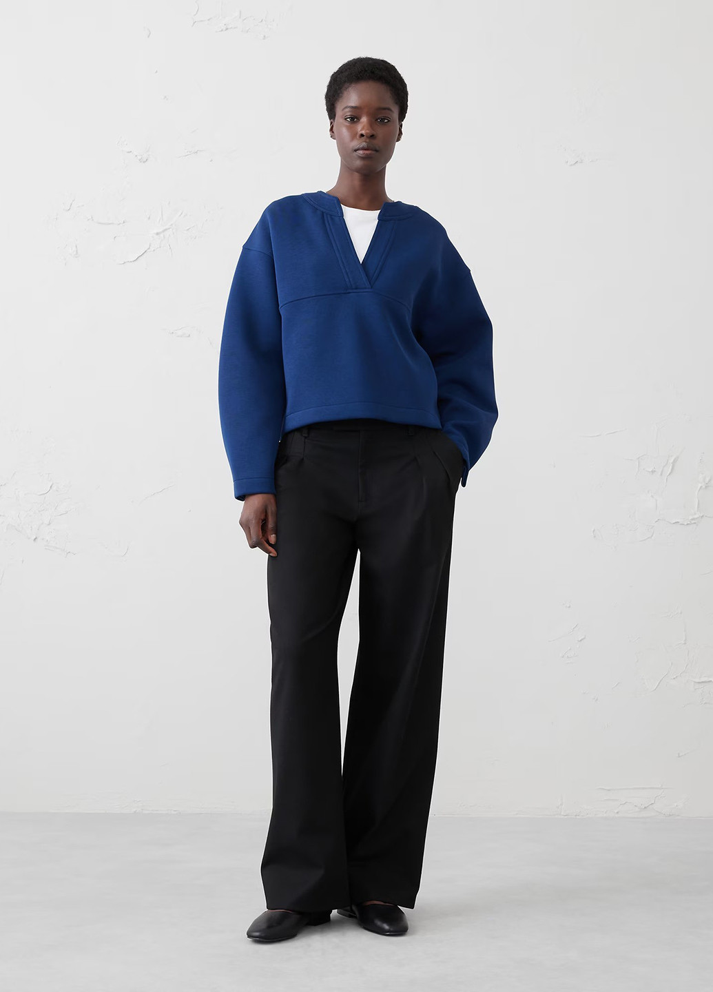 Синій світшот Banana Republic однотонний без декору (337650117)