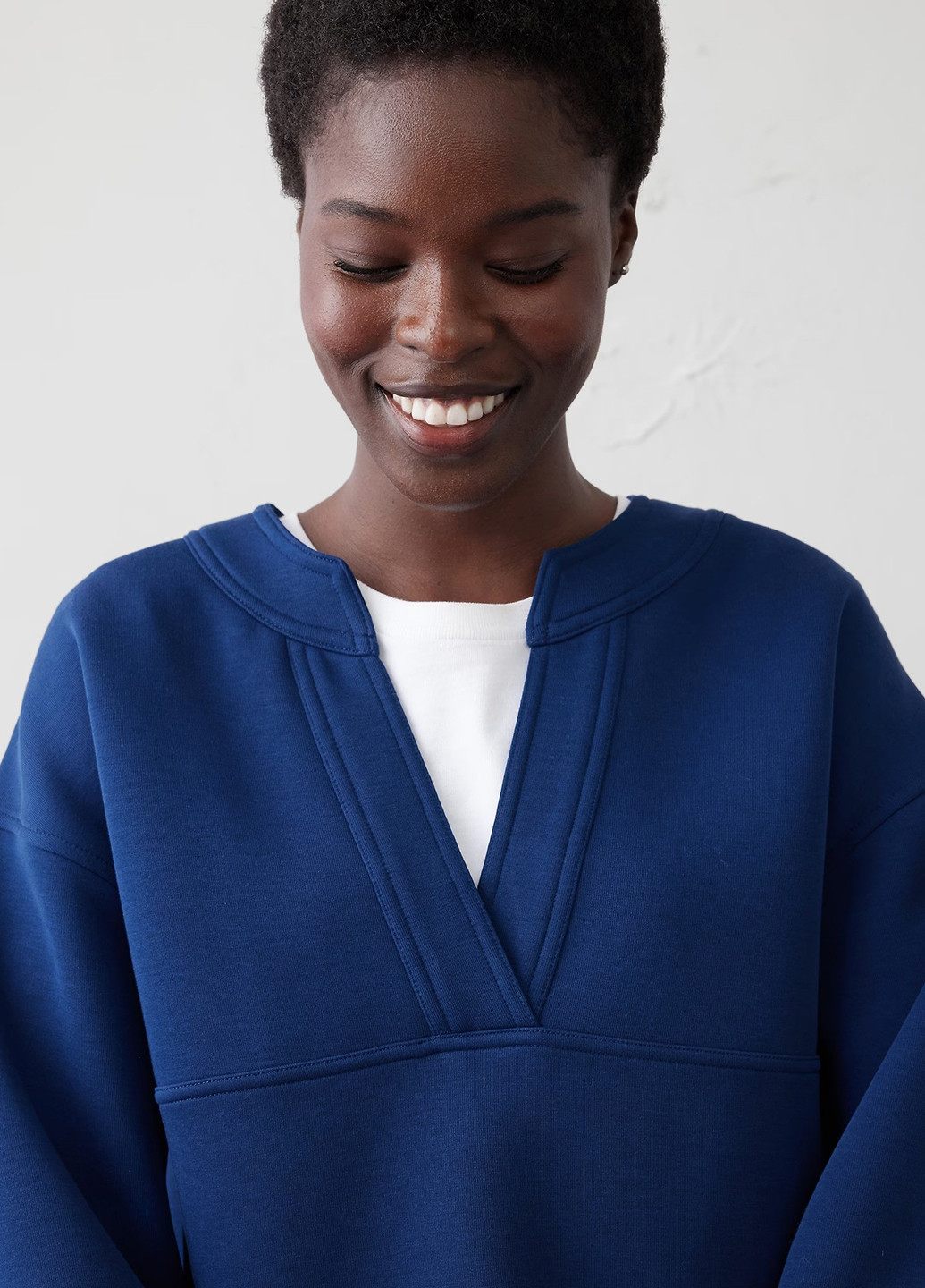 Синій світшот Banana Republic однотонний без декору (337650117)