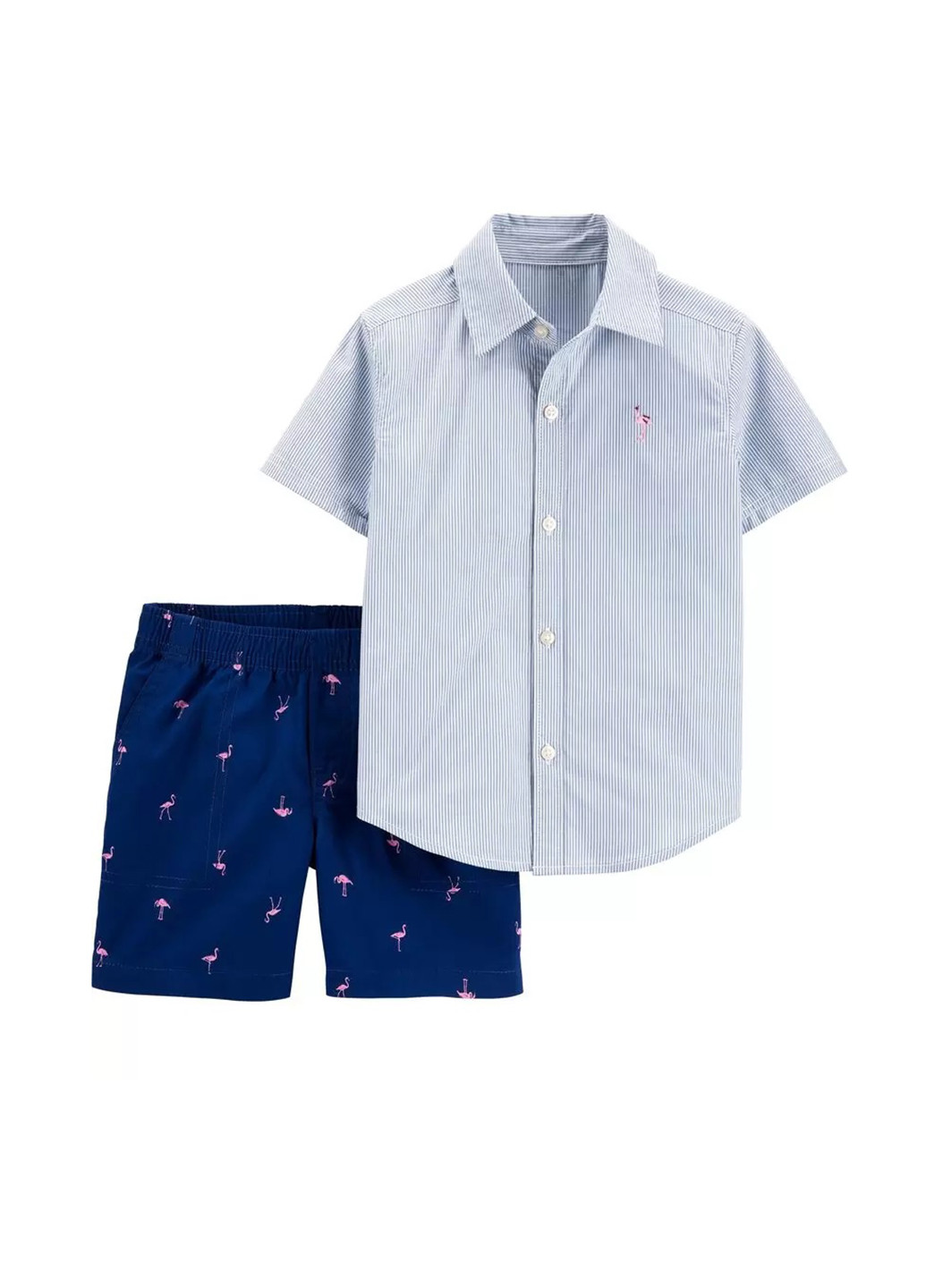 Голубой летний набор (тенниска, шорты) с шортами Carter's