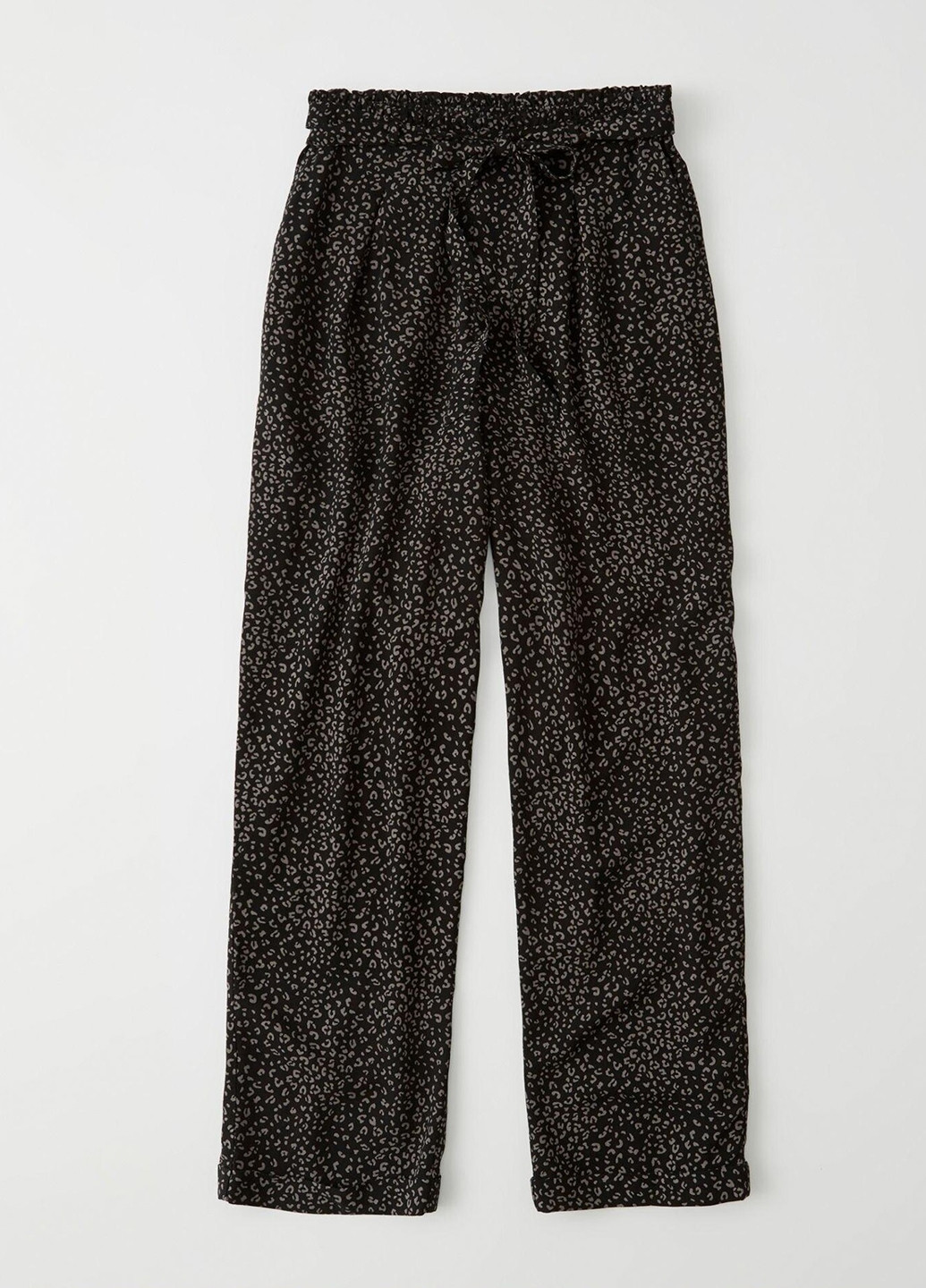 Черные кэжуал демисезонные прямые брюки Abercrombie & Fitch