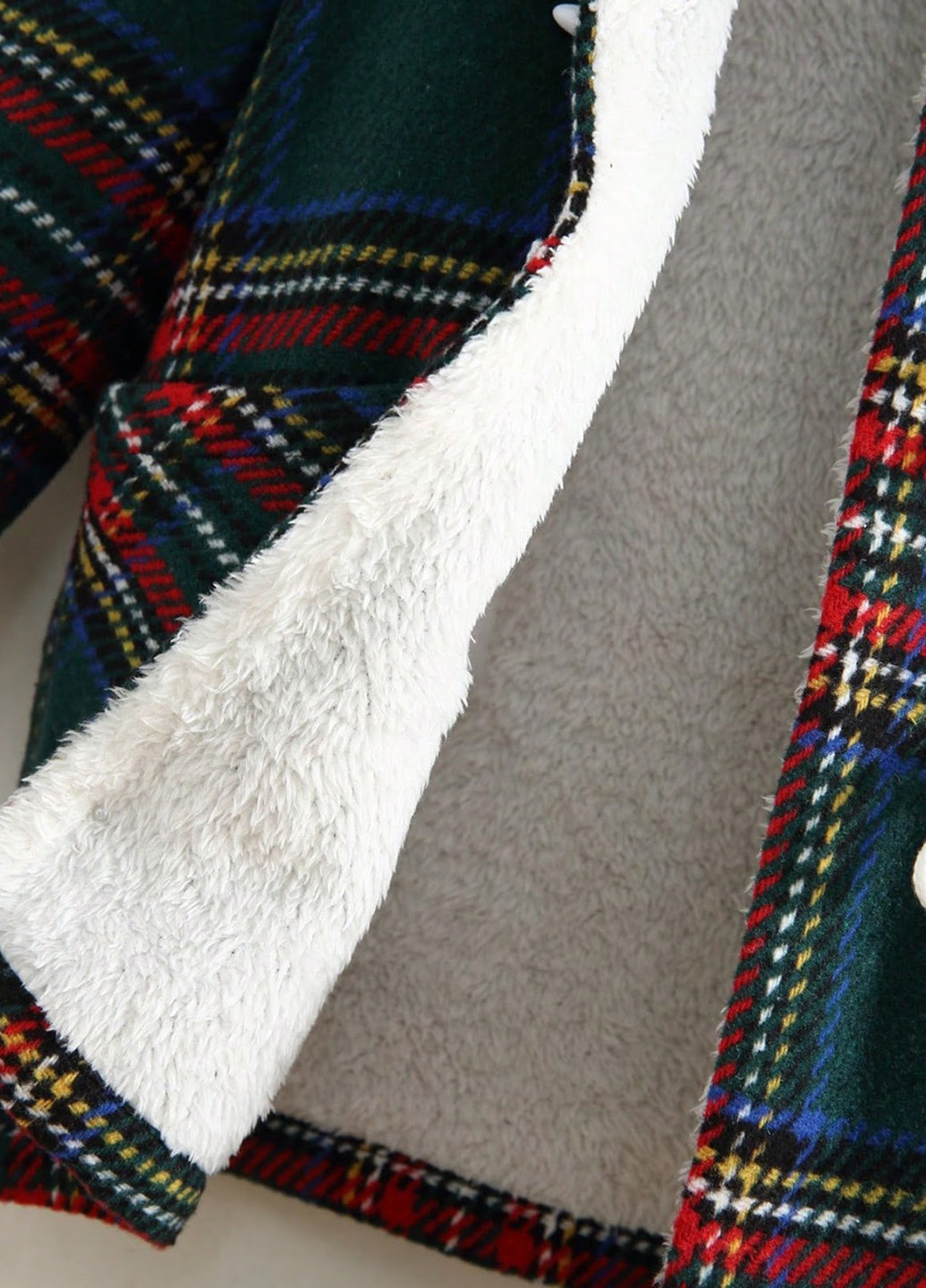 Зеленое зимнее Пальто дафлкот SHEIN