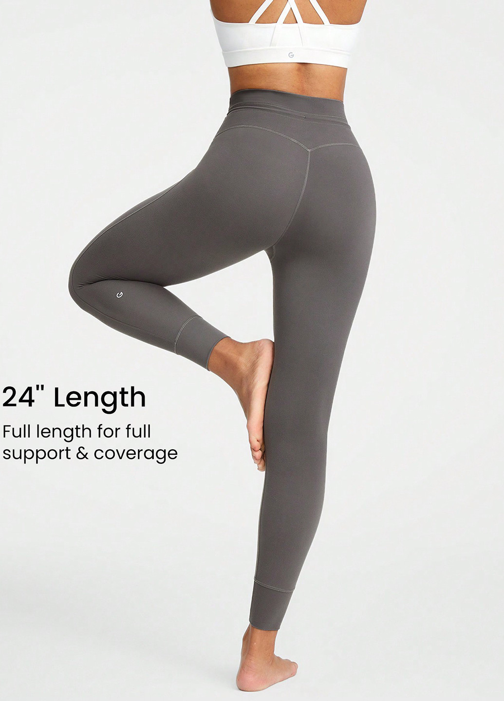 Серые демисезонные леггинсы SHEIN