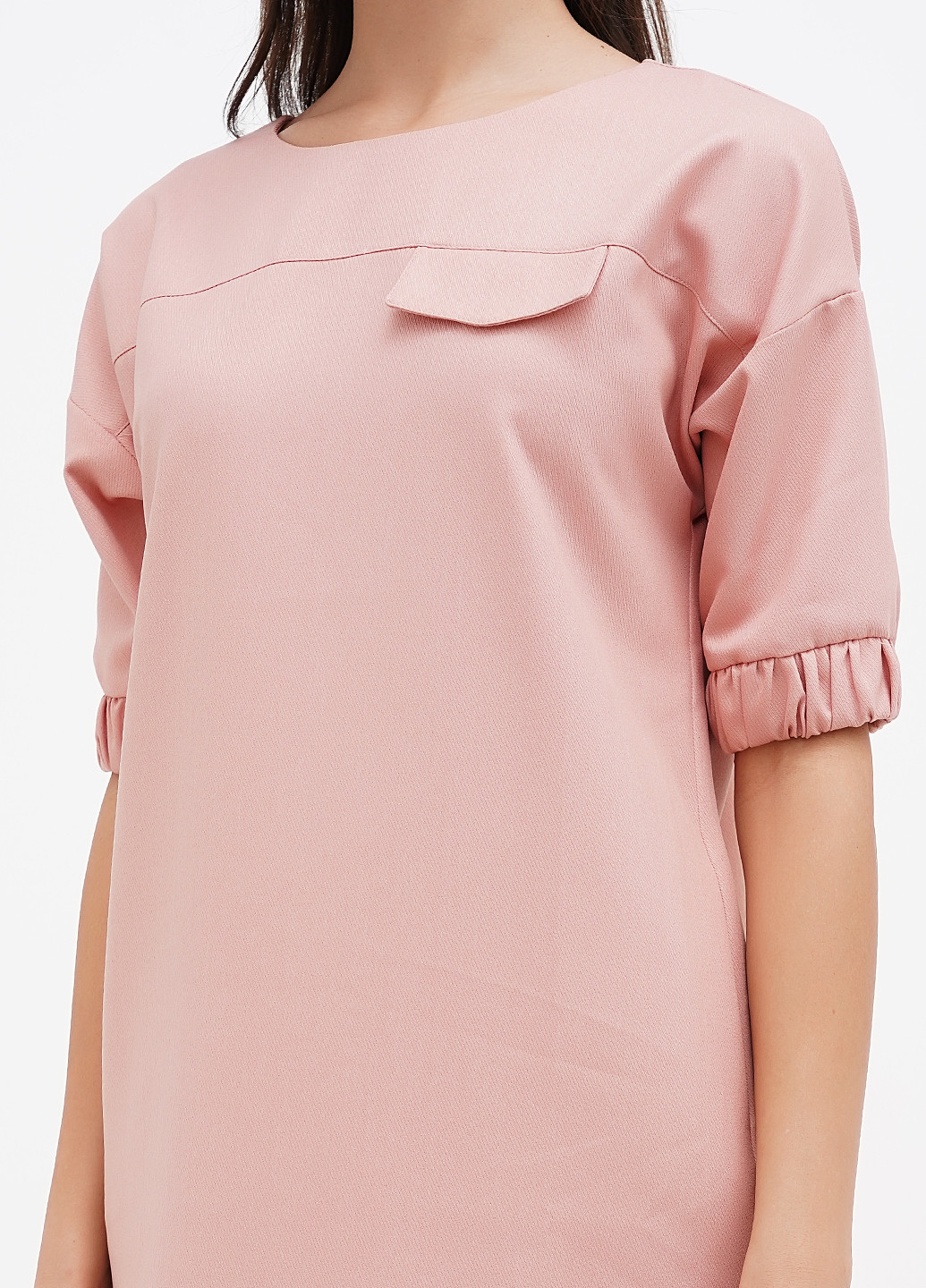 Пудрова кежуал сукня Sassofono однотонна