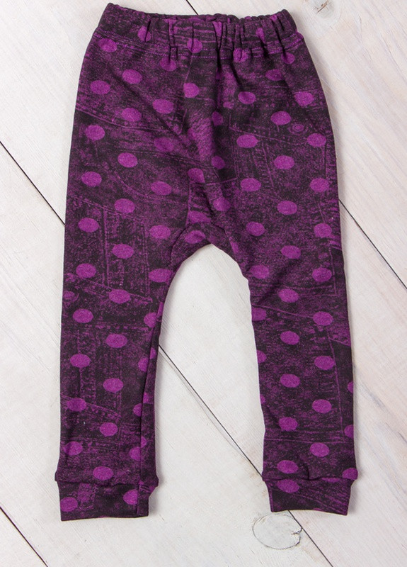 Носи своє гамаші для дівчинки горошок фіолетовий повсякденний трикотаж виробництво - Україна