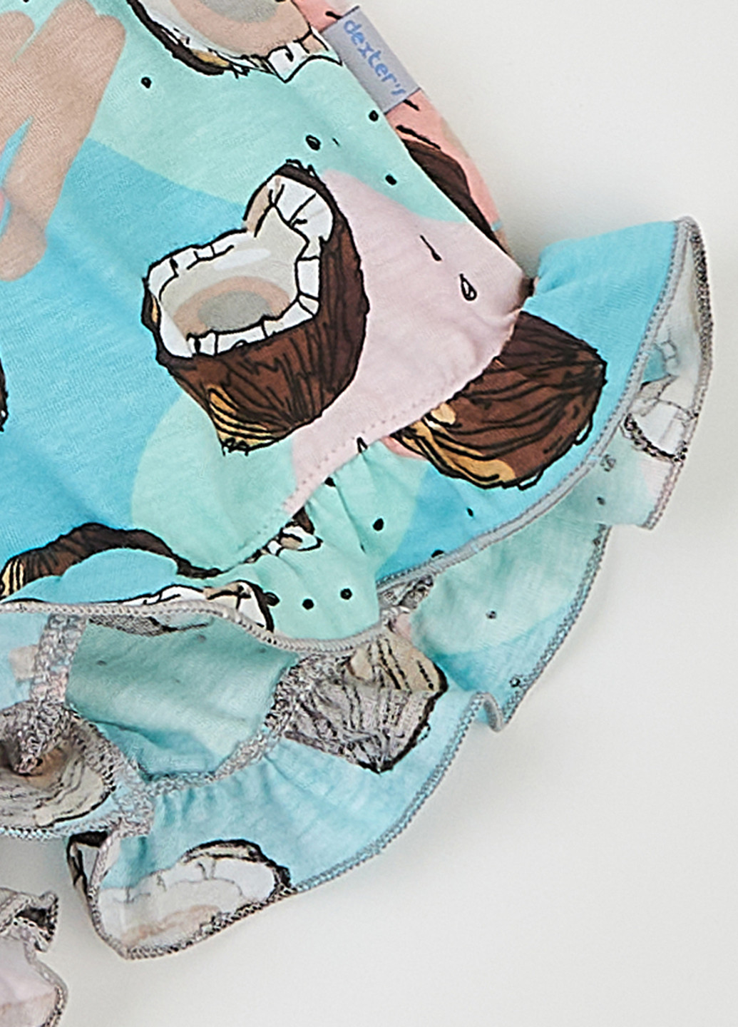 Серый летний комплект (боди, шорты, повязка) dexter's