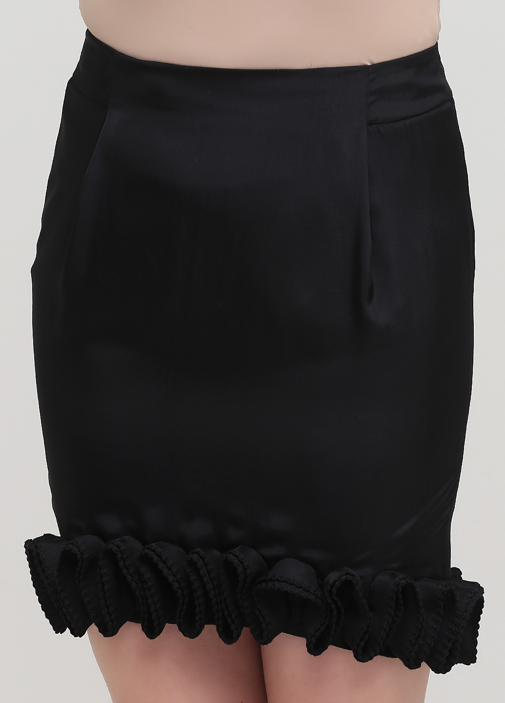 Черная кэжуал однотонная юбка Valentino
